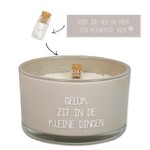 FLESSENPOST KAARS - GELUK ZIT IN DE KLEINE DINGEN