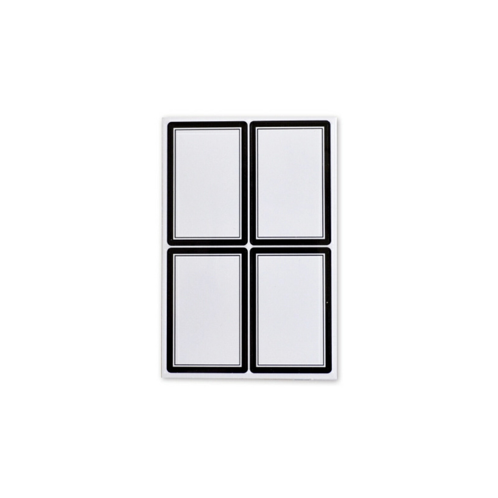 Soho Schooletiket wit rand zwart SOHO