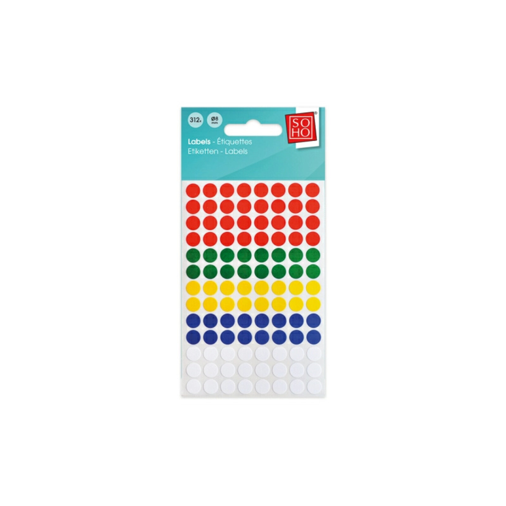 Soho 23. Etiketten kleur Ø8mm 312 stuks