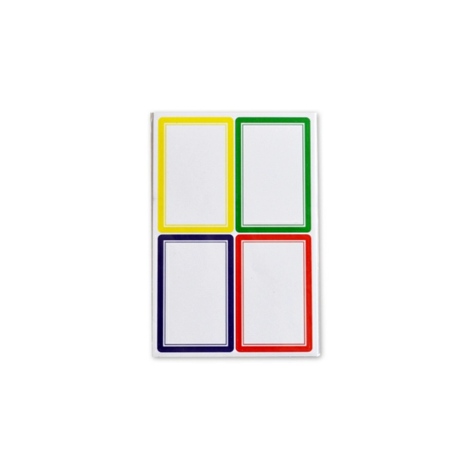 Soho Schooletiket gekleurde rand 20 stuks