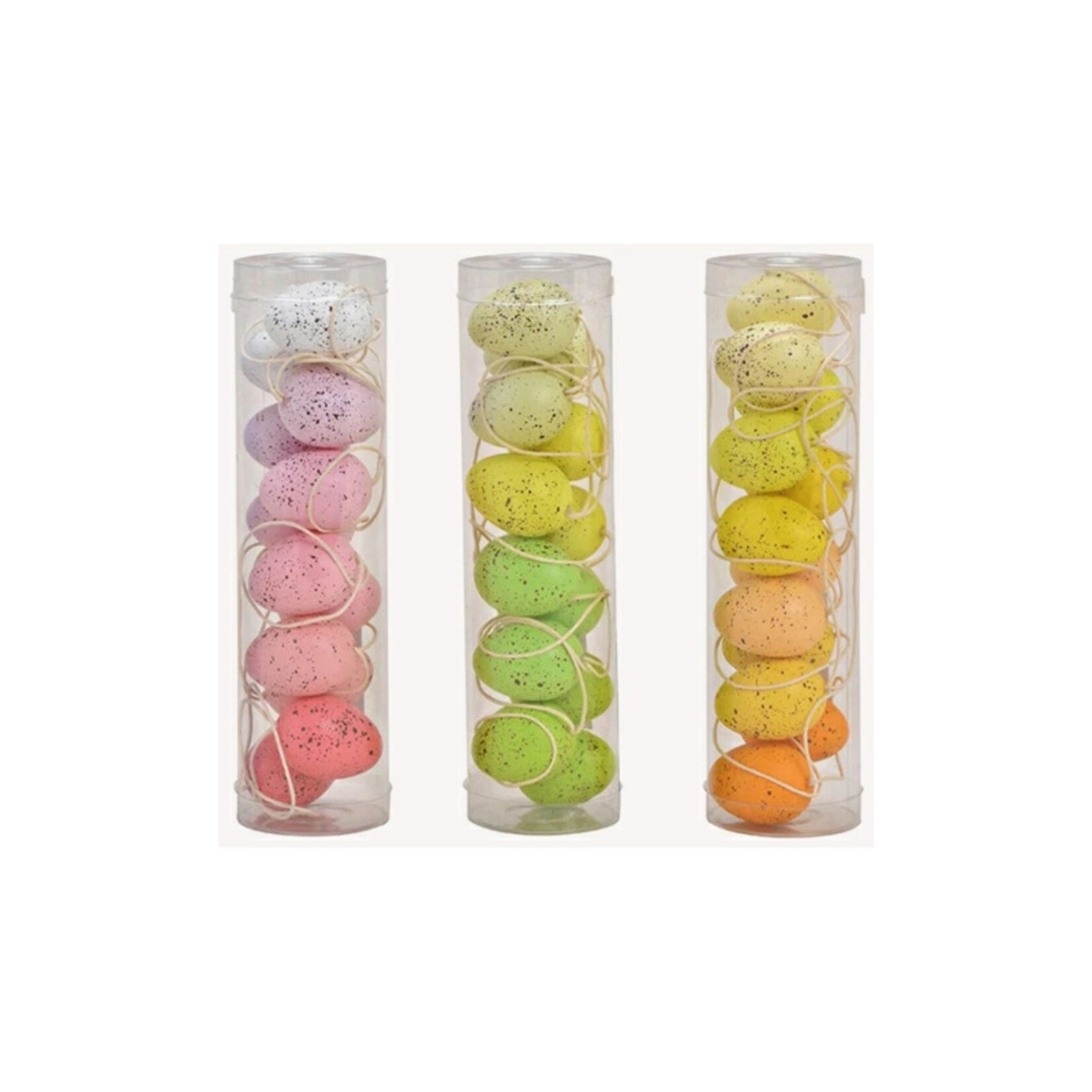 Paaseitjes hangset spikkels 12 stuks