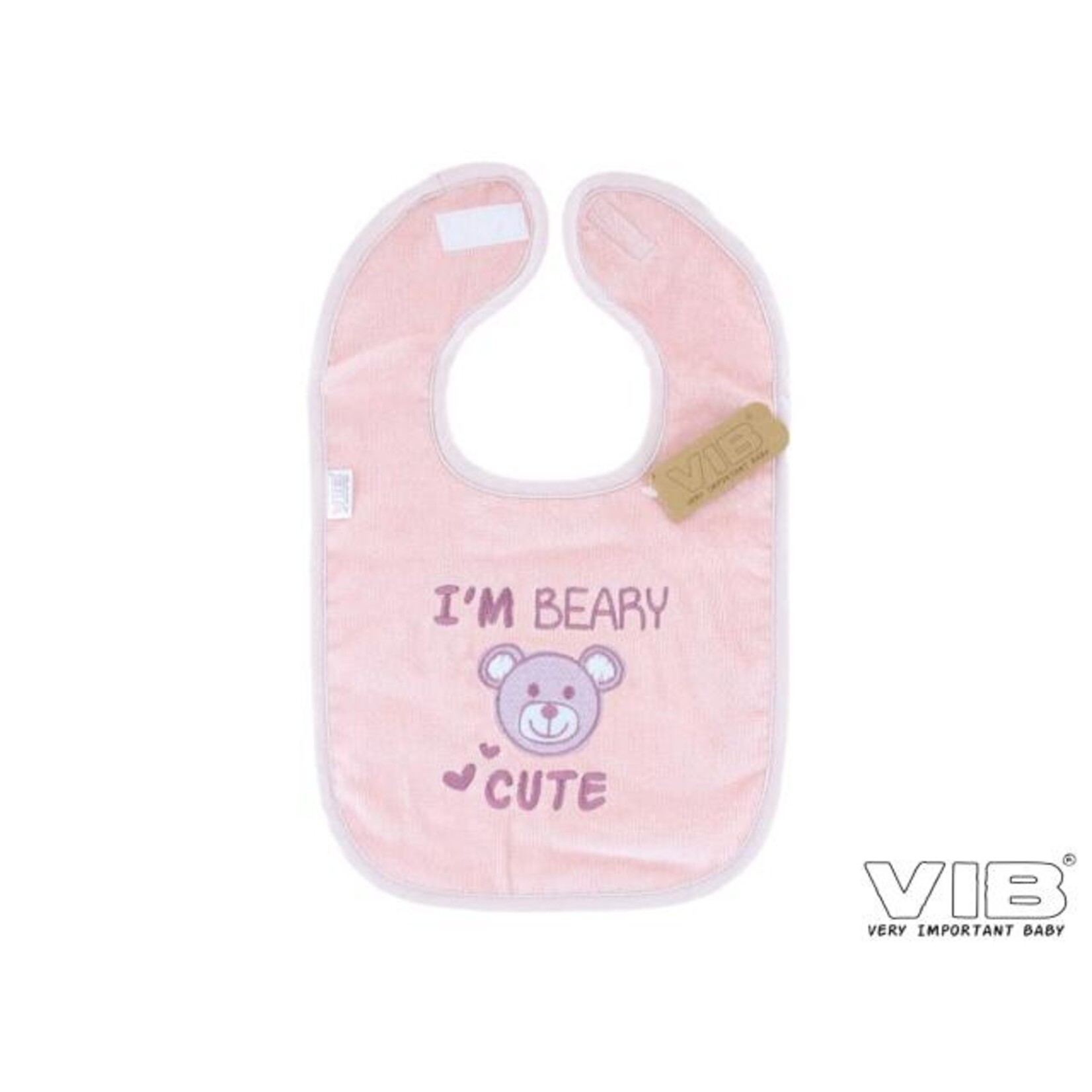 Slabbetje 'I'M BEARY CUTE' Rose Smoke