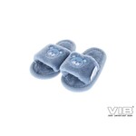 Baby Slipper 'I'M BEARY CUTE' Dusty Blue