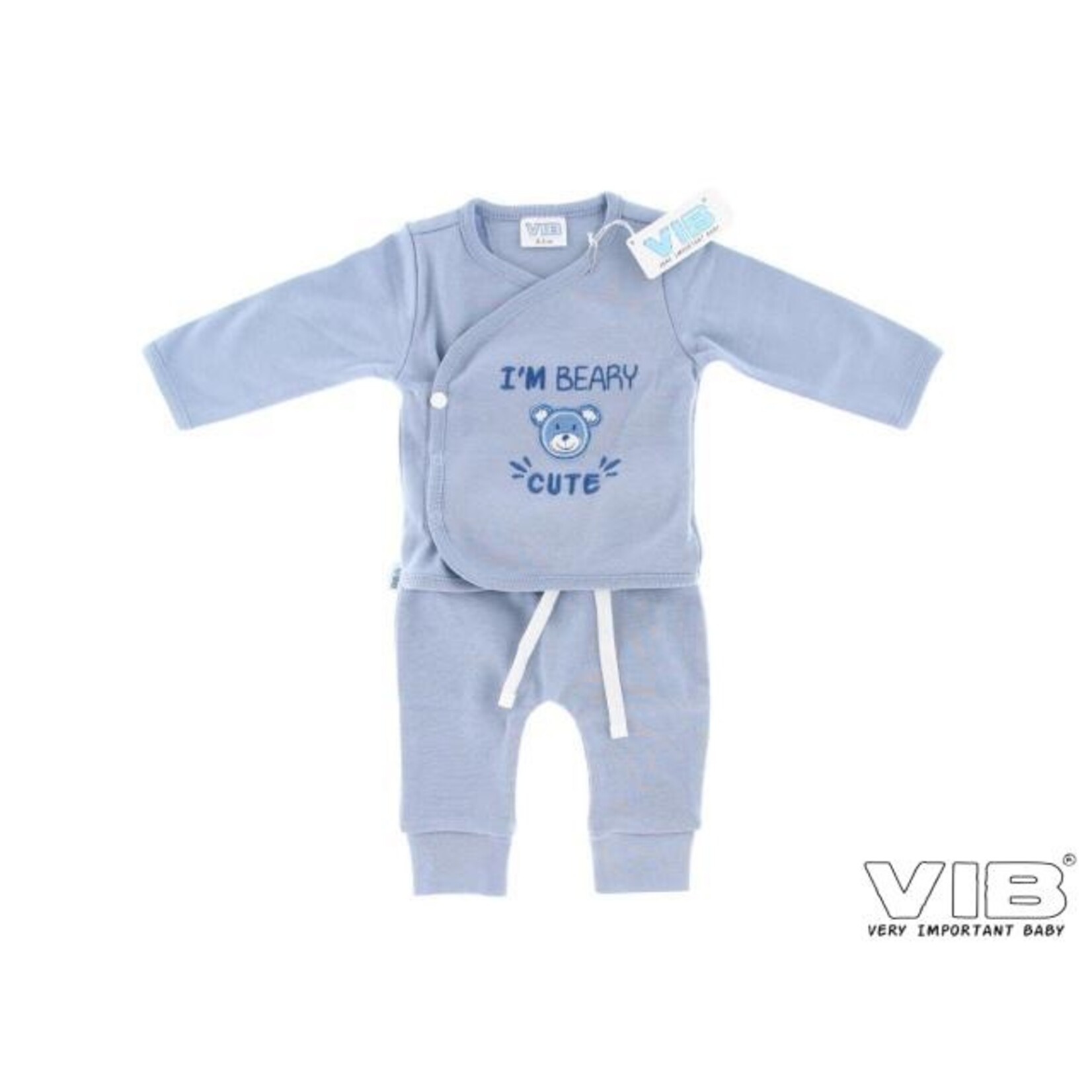 2-Delige Setje 'I'M BEARY CUTE' Dusty Blue