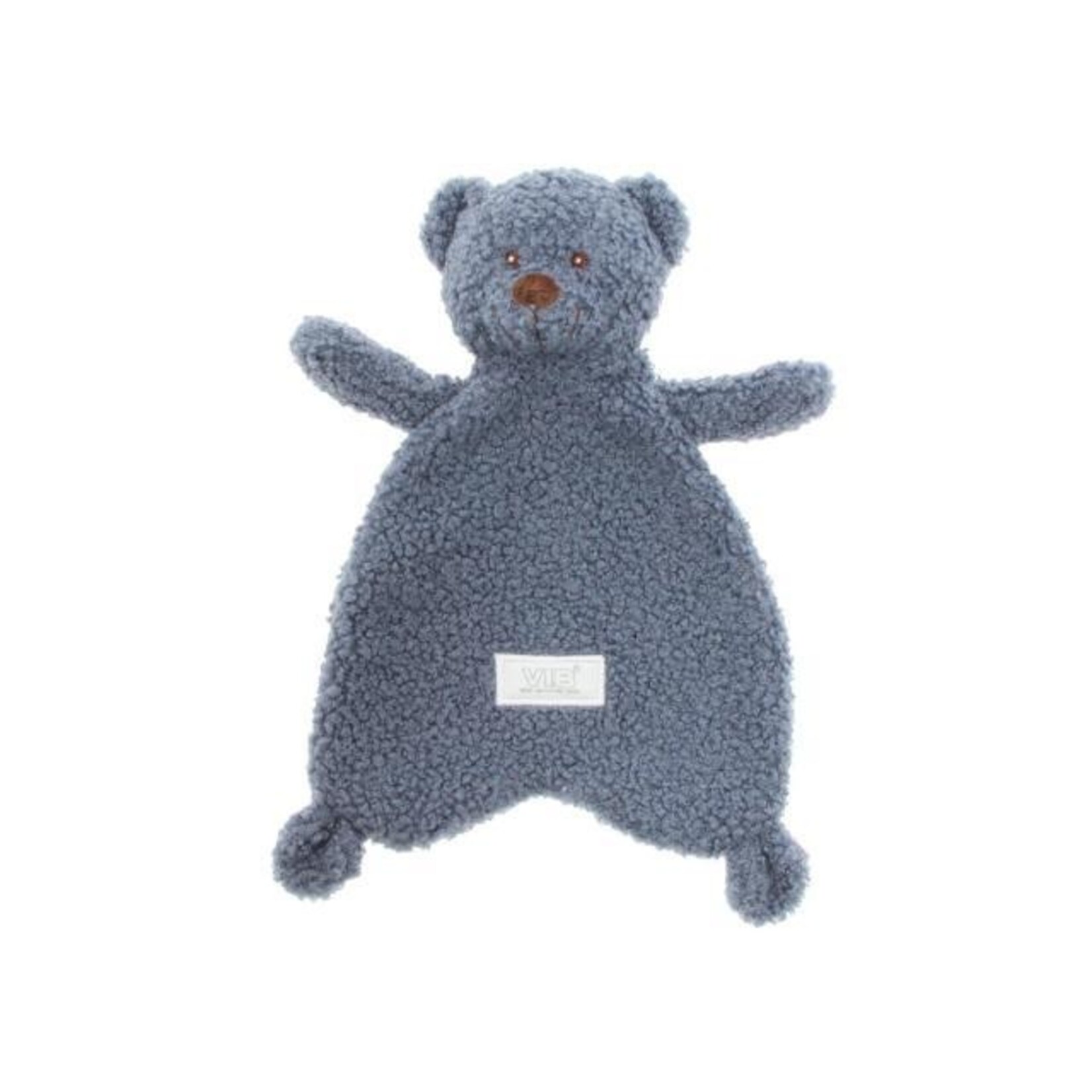 Knuffeldoekje met Berenhoofd Teddy Dusty Blue