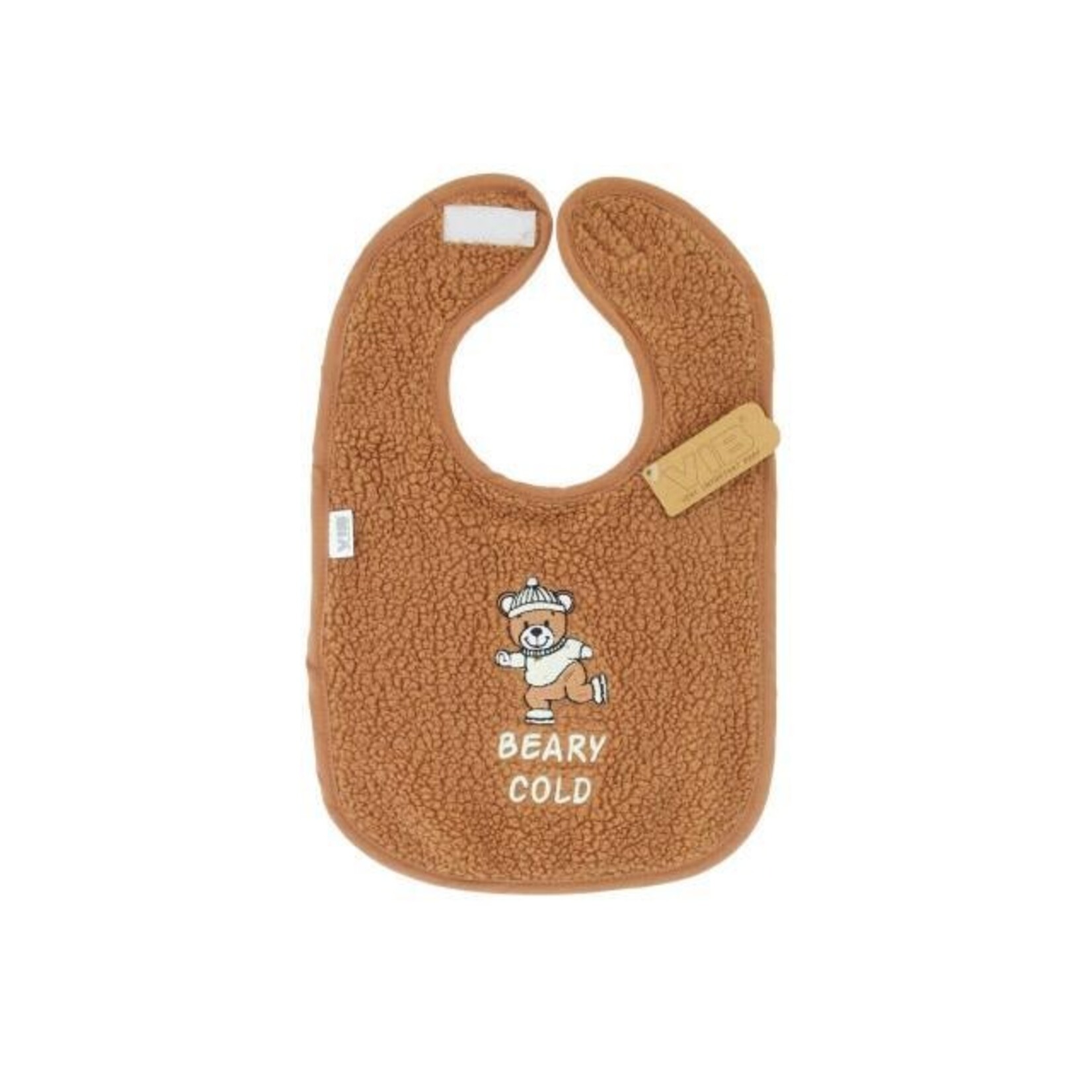 Slabbetje Teddy Chocolate 'BEARY COLD'