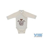 Overslag Romper 'Love you BEARY much' Beige