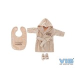 Giftset Nude Badjas62-68/Slab/Slippers