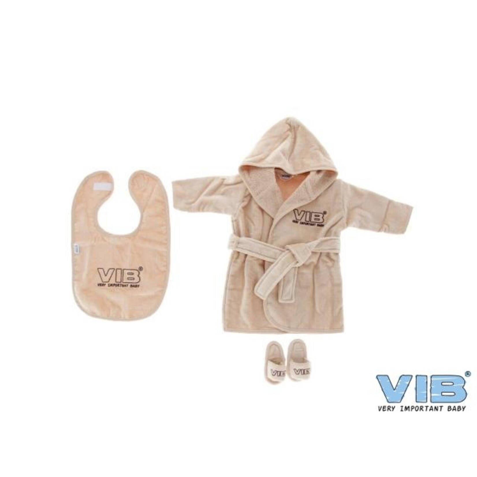 Giftset Nude Badjas62-68/Slab/Slippers