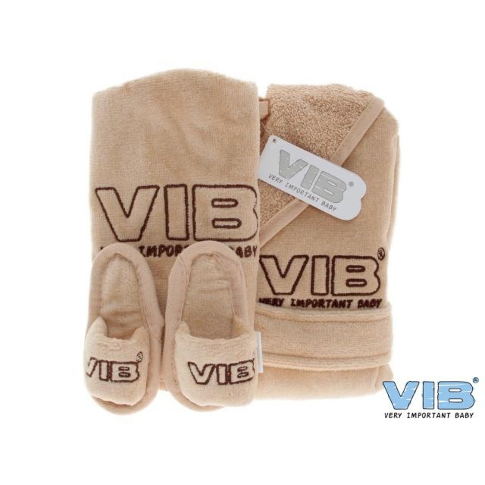 Giftset Nude Badjas62-68/Slab/Slippers