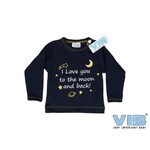 T-Shirt Navy I Love you to the moon and back! 3M Wit