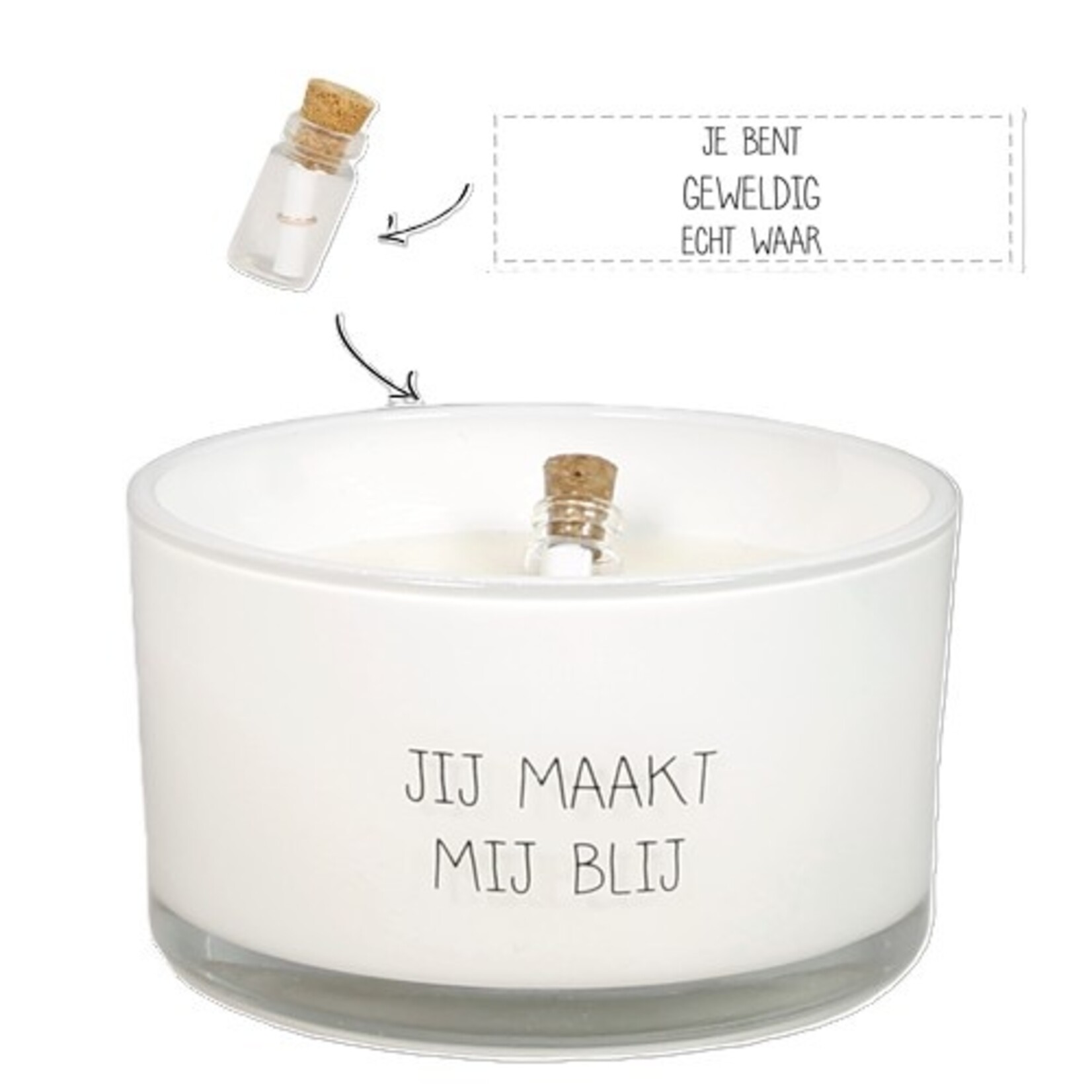 My Flame Lifestyle FLESSENPOST KAARS - JIJ MAAKT MIJ BLIJ