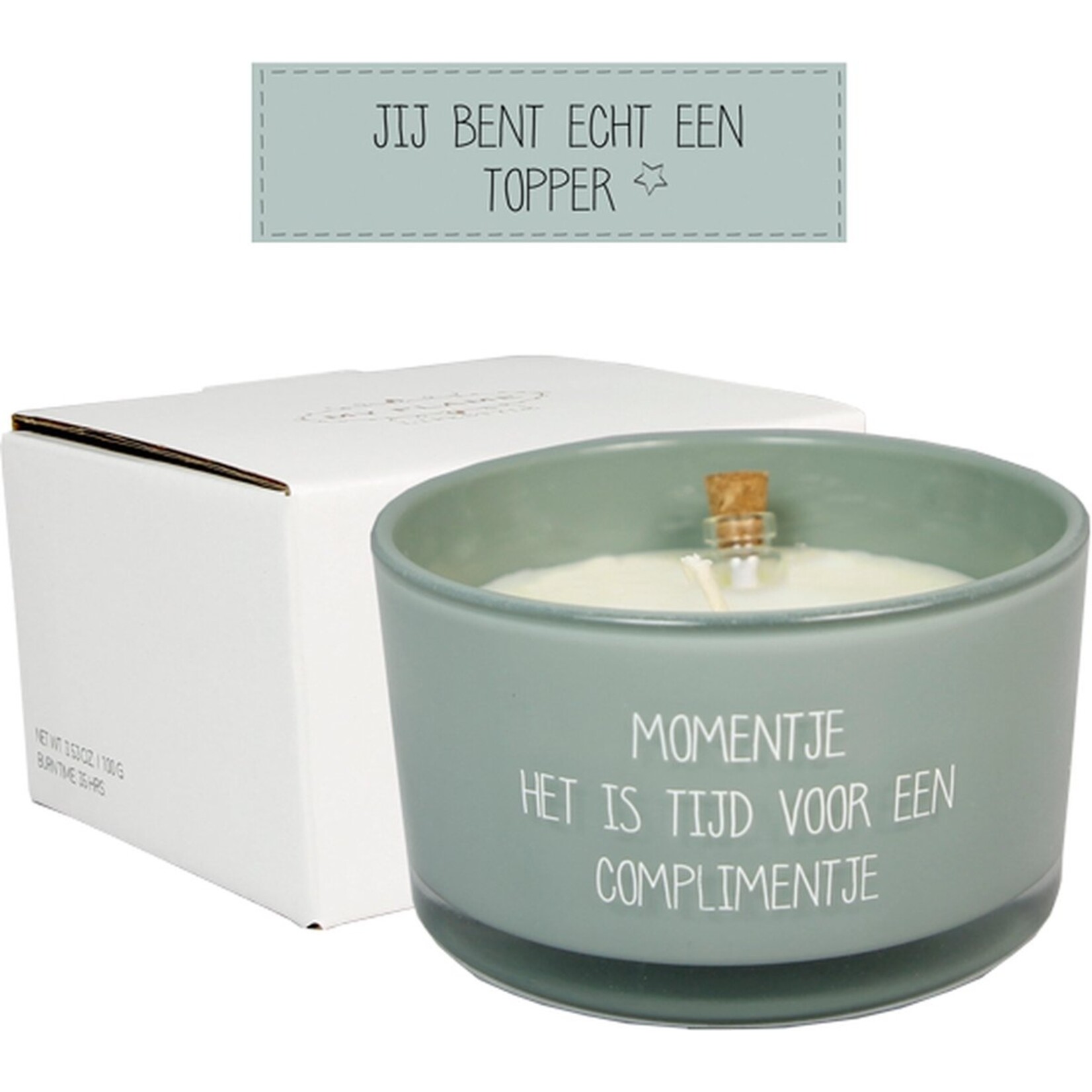 FLESSENPOST KAARS - MOMENTJE. HET IS TIJD VOOR EEN COMPLIMENT