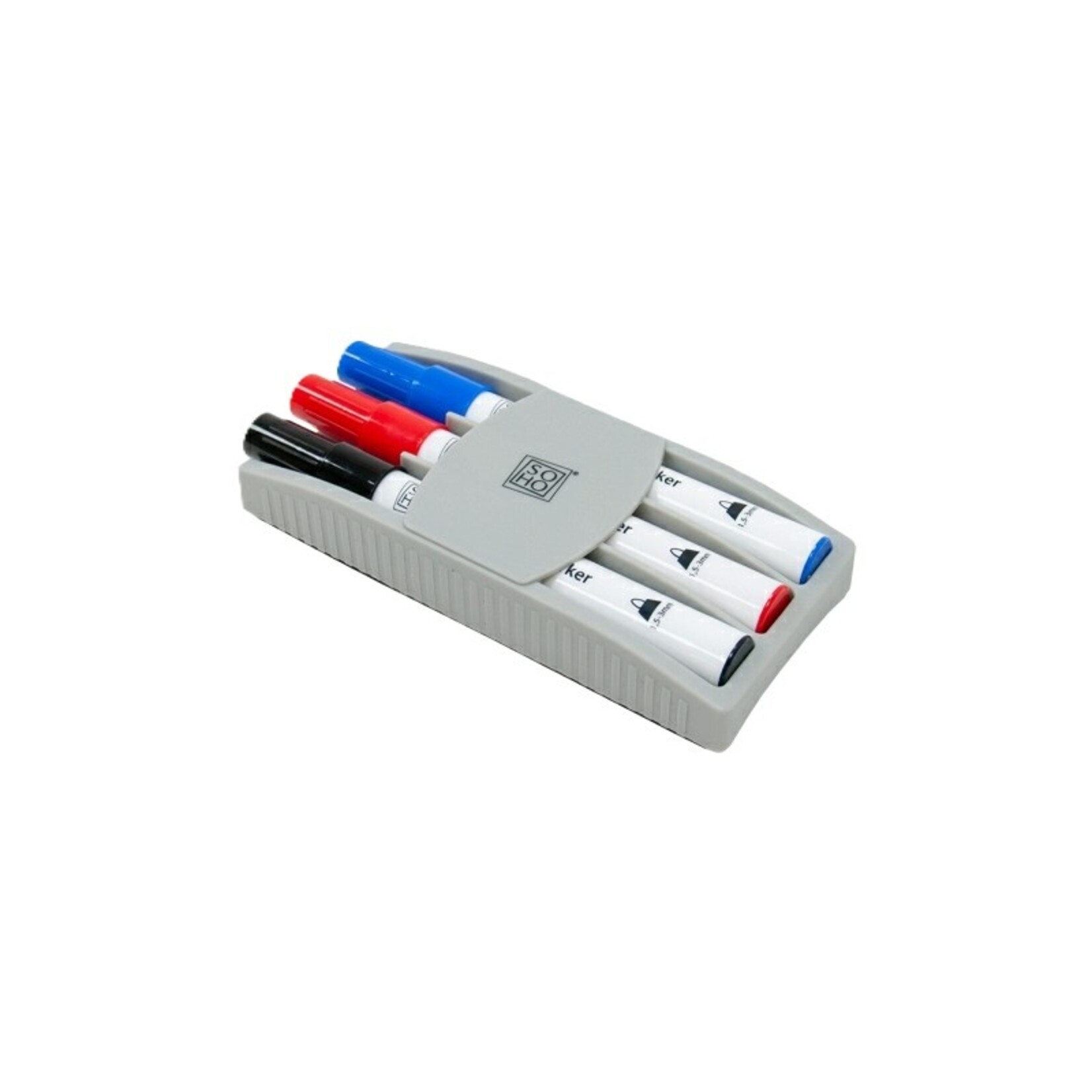 Soho 3 Whiteboardmarkers+borstel SOHO