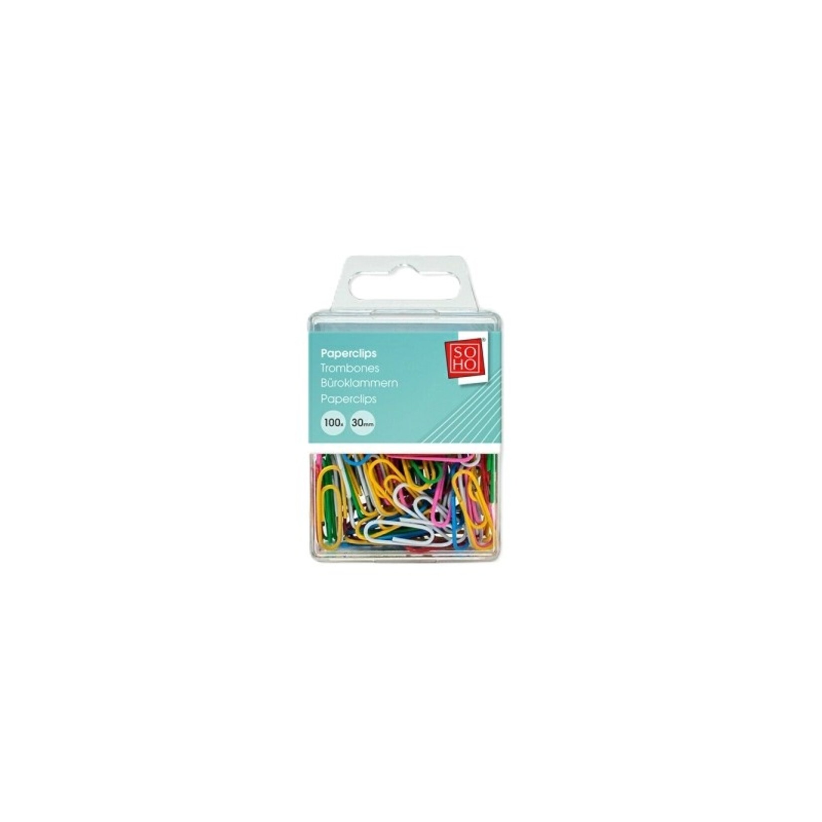 Paperclips kleur 30mm 100/ SOHO