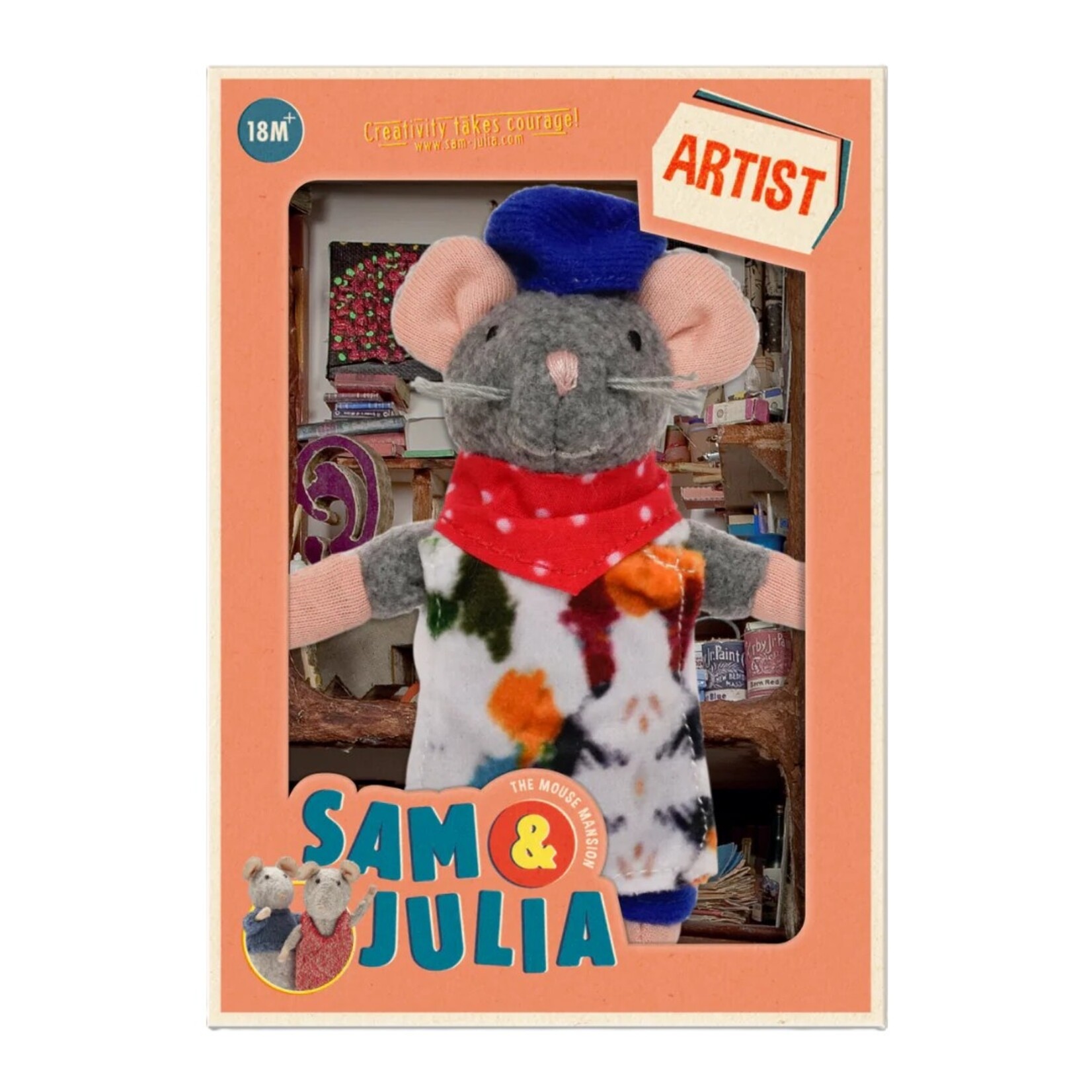 Sam & Julia Knuffeltje De Kunstenaar