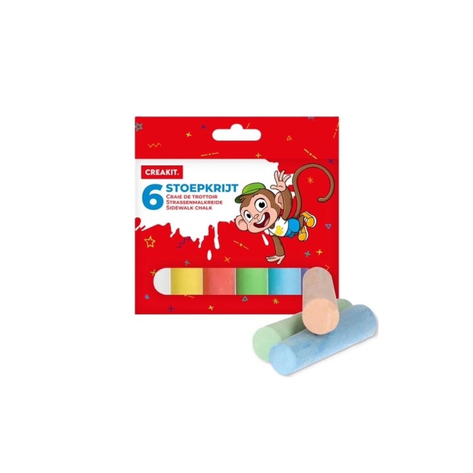 Creakit Stoepkrijt 6 stuks KIDS