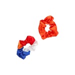 Scrunchies Rood/wit/blauw + Oranje 2 stuks
