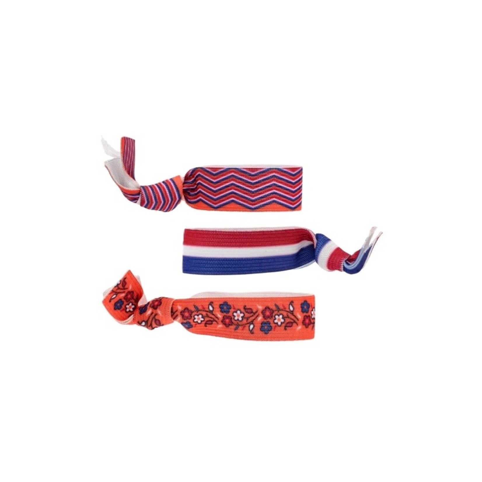 Armbandjes Rood/wit/blauw + Oranje