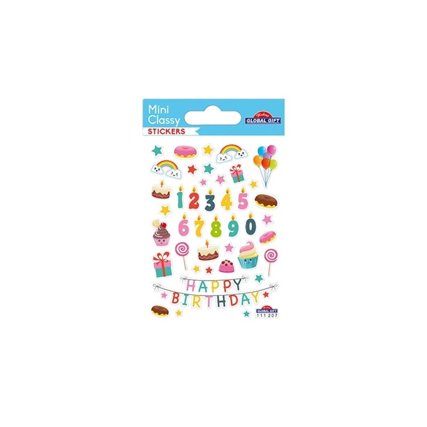 Global Gift Sticker Happy Birthday