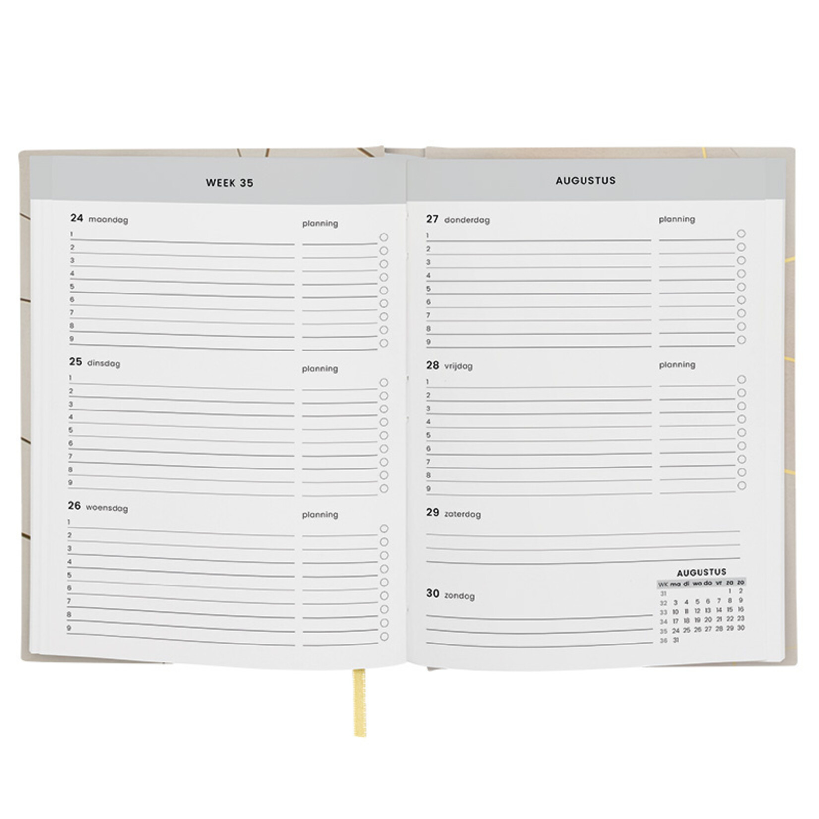 Agenda A5 26/27 Elara Beige