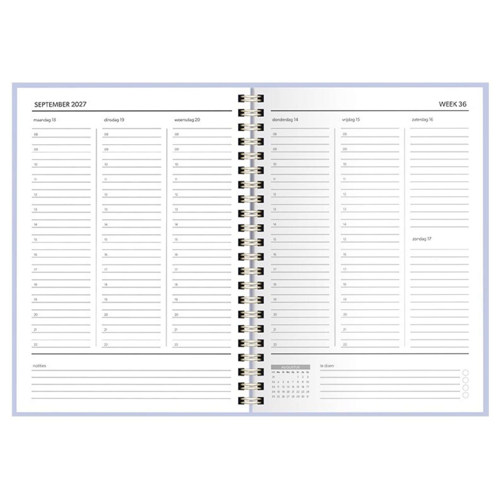 Planner spiraal SOHO Pastel blauw - 22x16cm