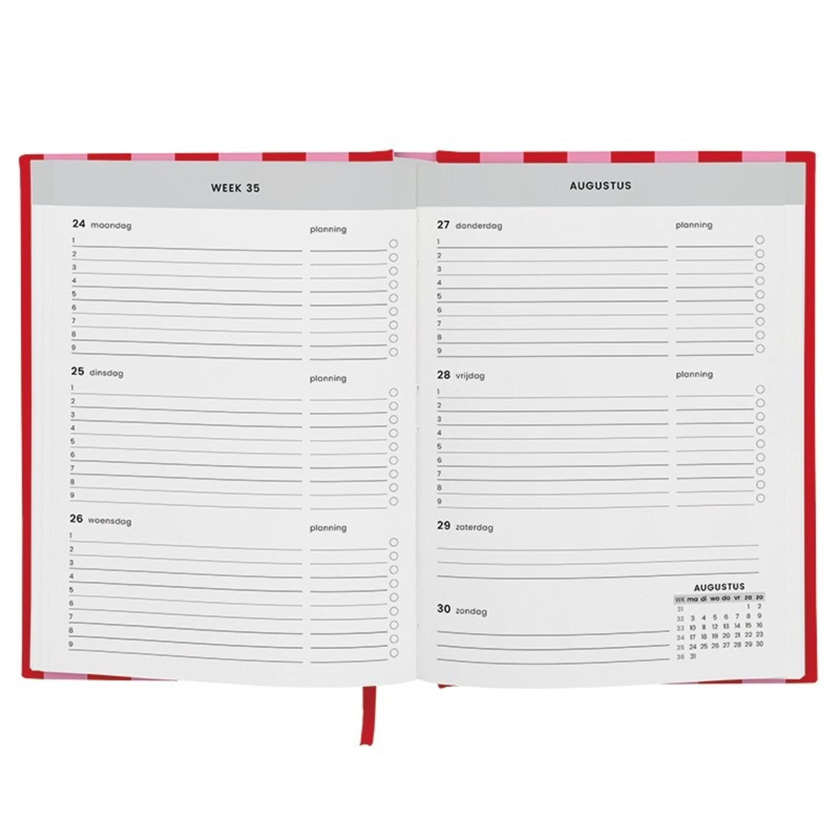 Agenda A5 26/27 Pink Stripes