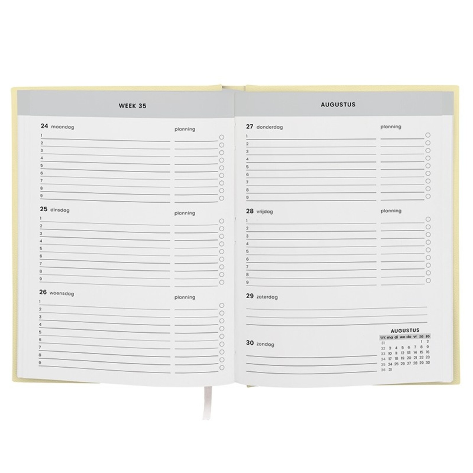 Agenda A5 26/27 Trendy Colors Geel