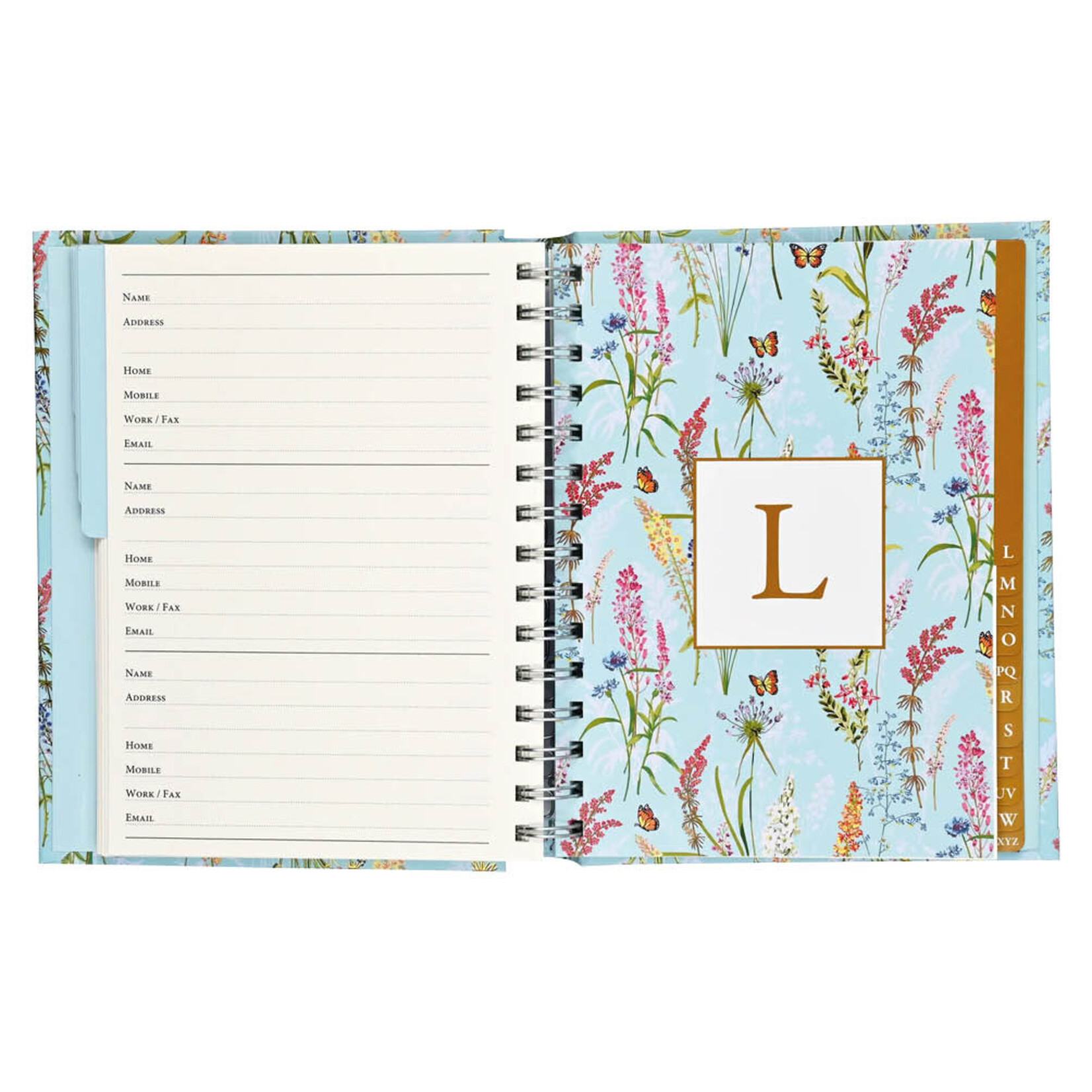 Peter Pauper Addressbook Large Peter Pauper Blooms and Butterflies
