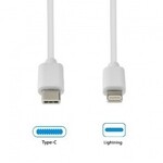 2CONNECT LIGHTNING TO USB-C CHARGING CABLE 1M  WHITE