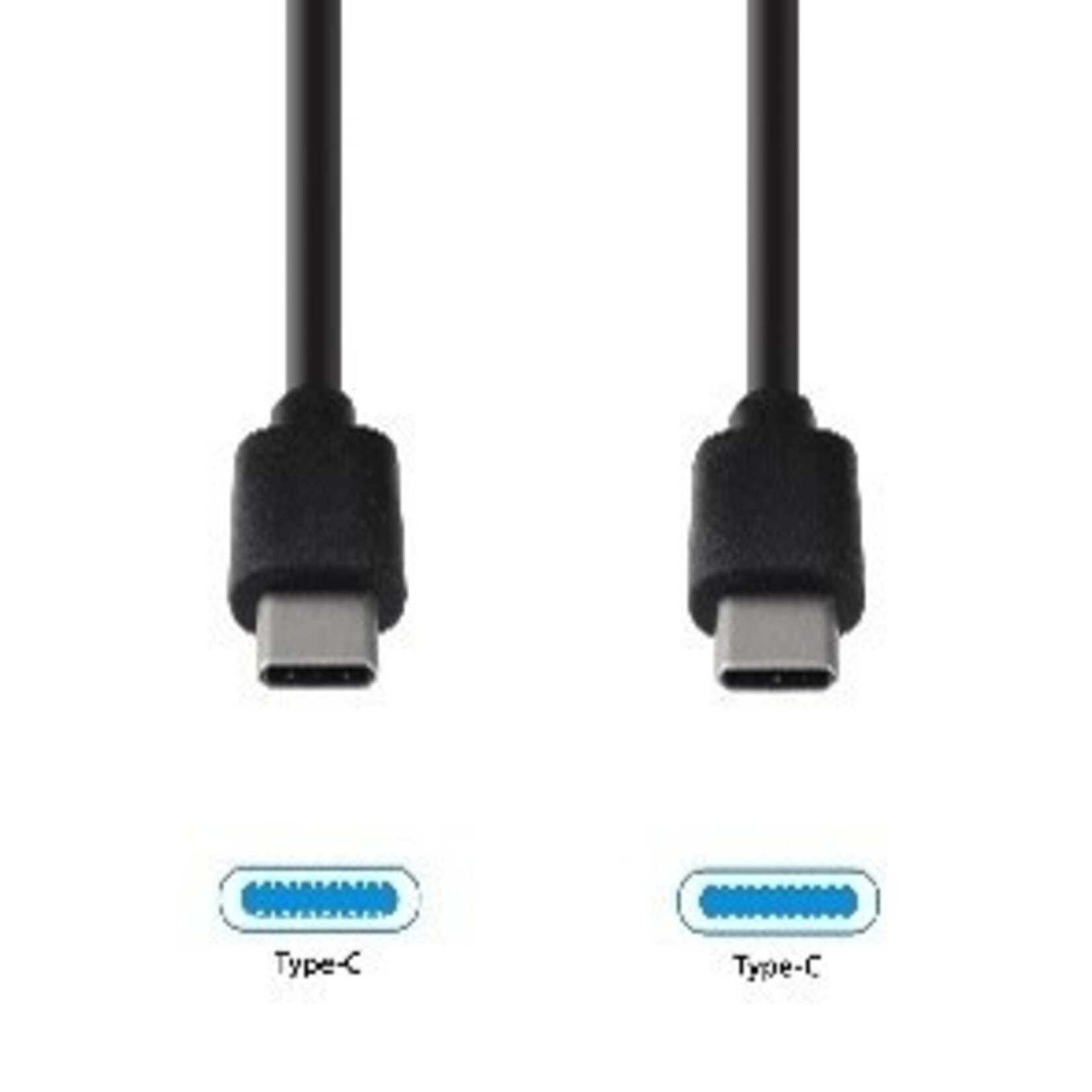 2CONNECT USB-C TO USB-C CHARGINGN CABLE 1M BLACK