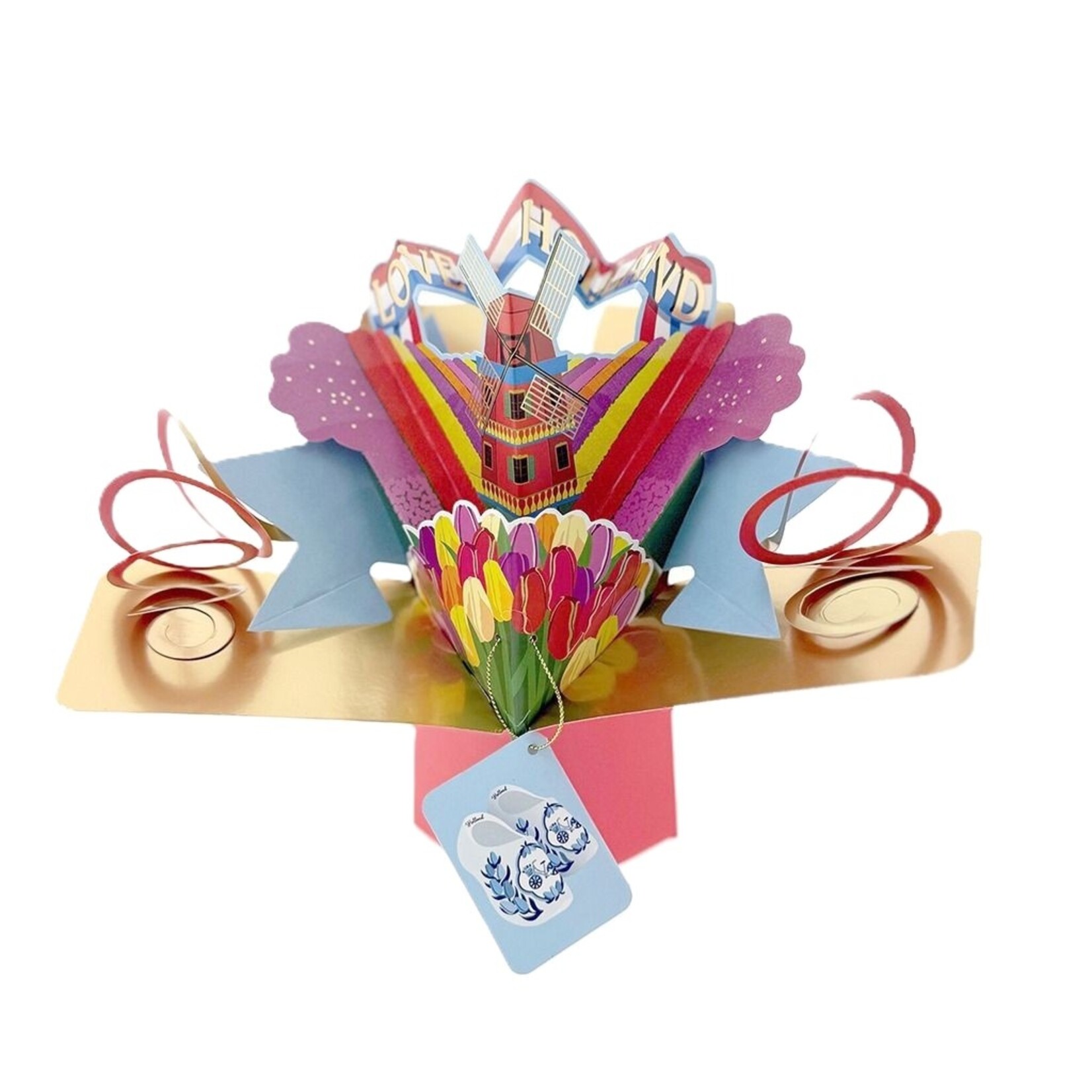 POP UP Wenskaart - Love Holland-Tulpen