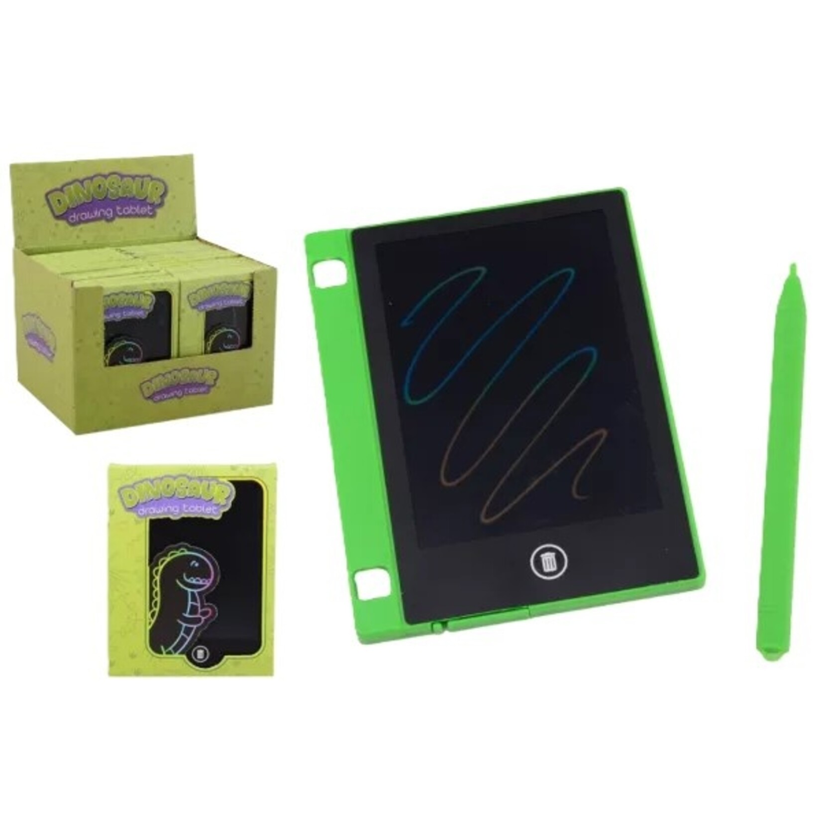 Regenboog dino teken tablet