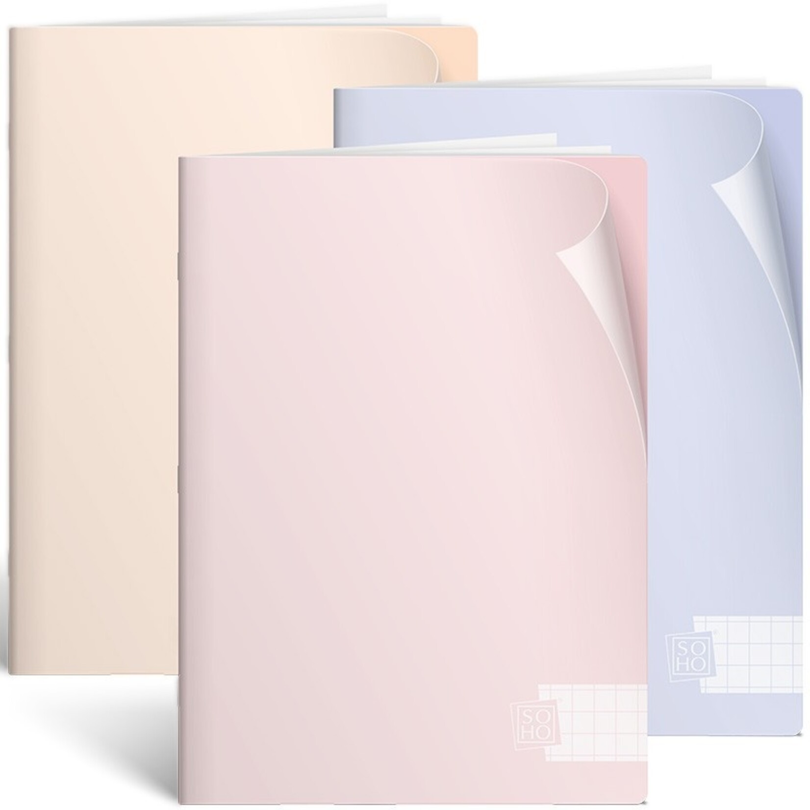 Soho Schrift A4 ruit PP SOHO Pastel -10mm