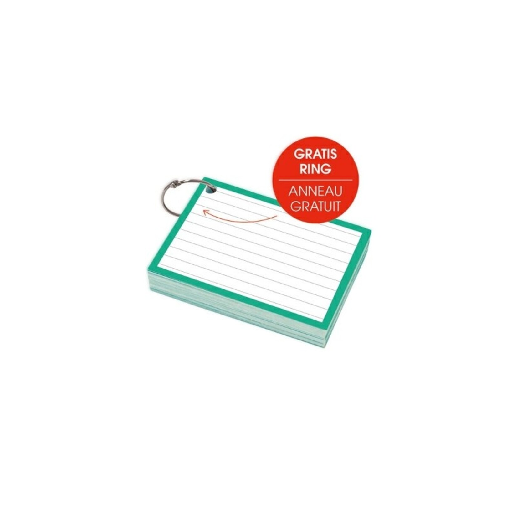 Flashcards A7 incl. clipring Groen