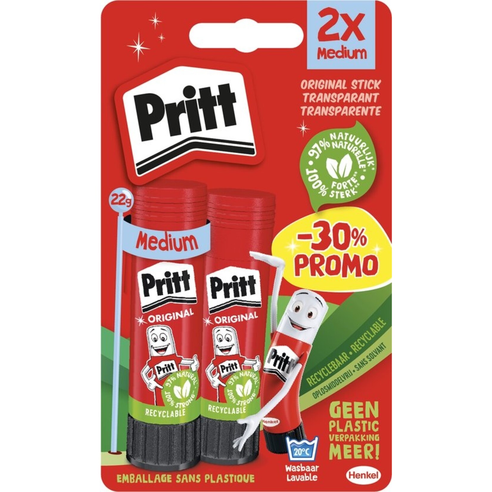 Pritt stick 2x22gr Promo-30%