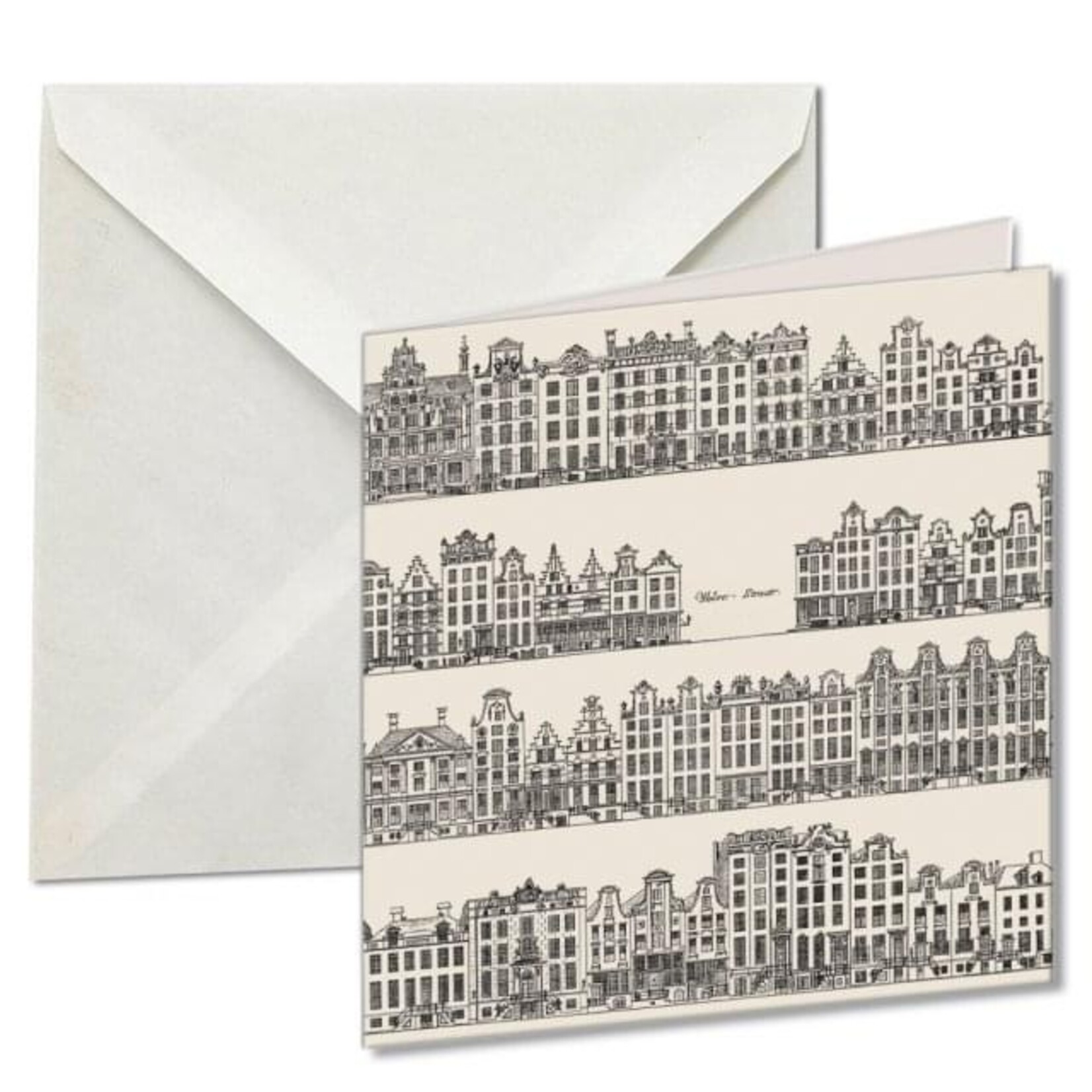Kaartenmapje met env, vierkant: Canal Houses, Caspar Philips Jacobszoon FSC claim: FSC Mix Credit