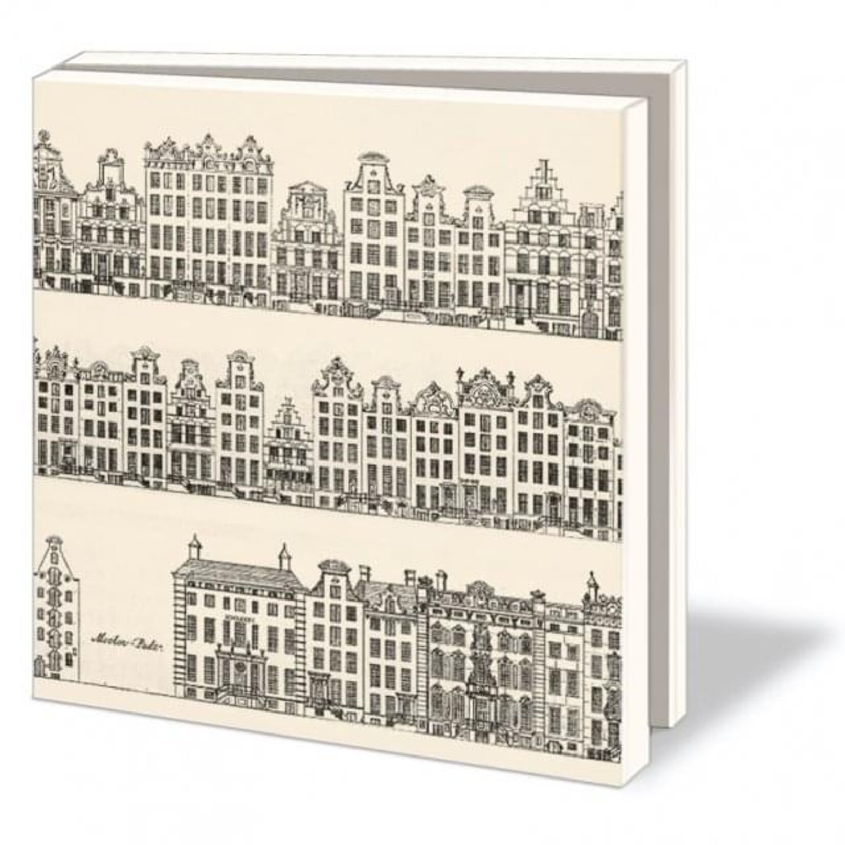 Kaartenmapje met env, vierkant: Canal Houses, Caspar Philips Jacobszoon FSC claim: FSC Mix Credit