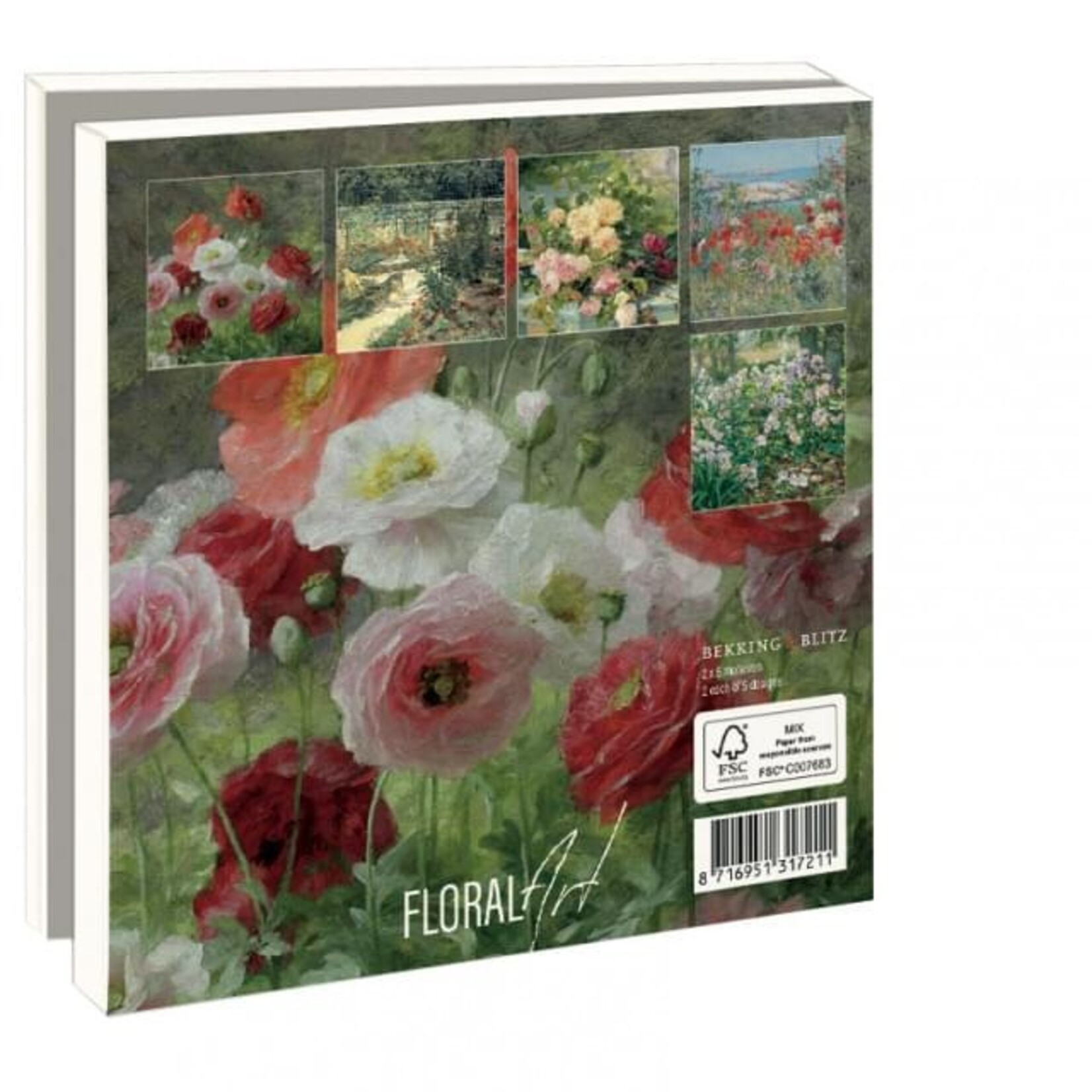 Kaartenmapje met env, vierkant: Floral Art