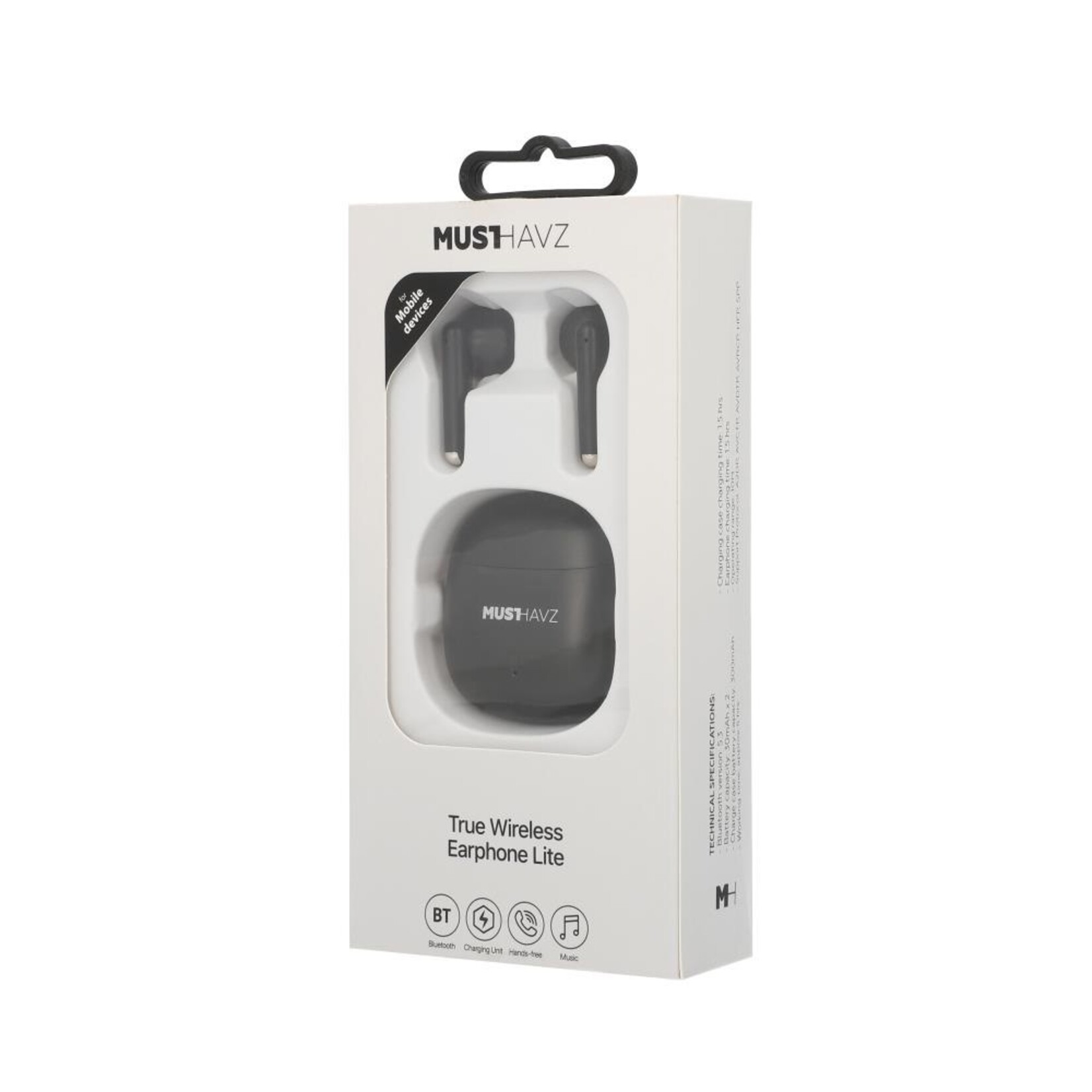 Musthavz Musthavz True Wireless Earphone Lite, black