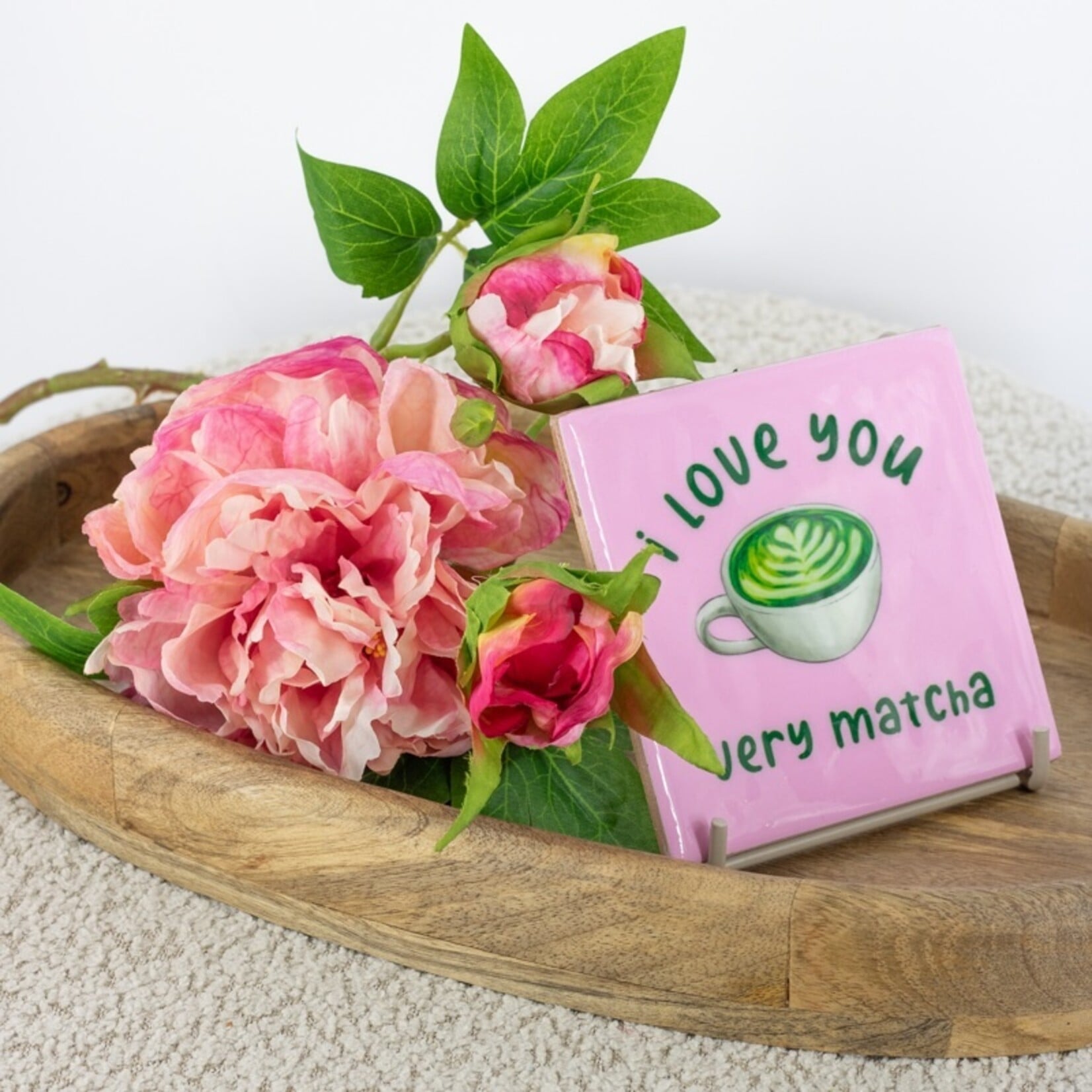 Homebound Tegeltje I love you very matcha