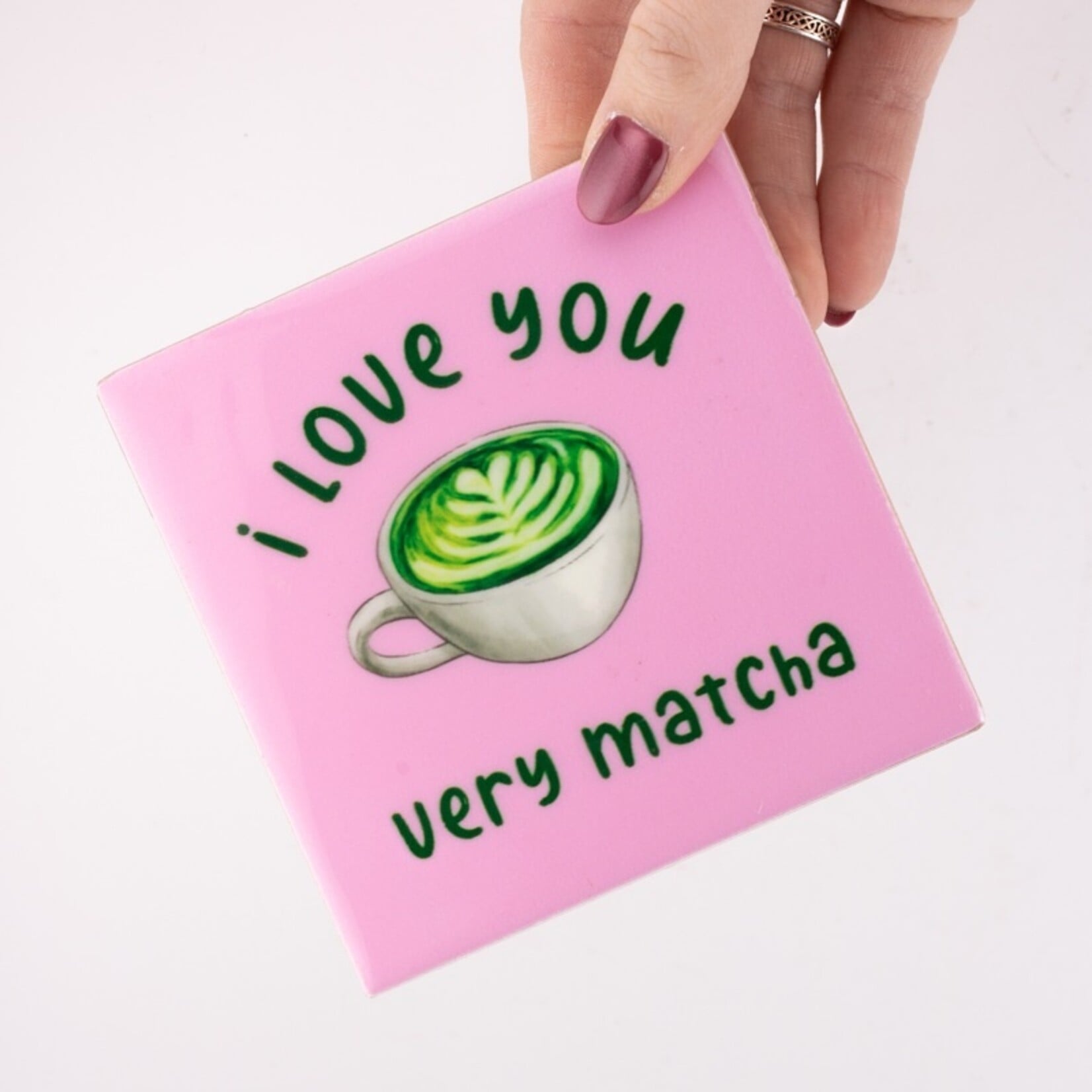 Homebound Tegeltje I love you very matcha
