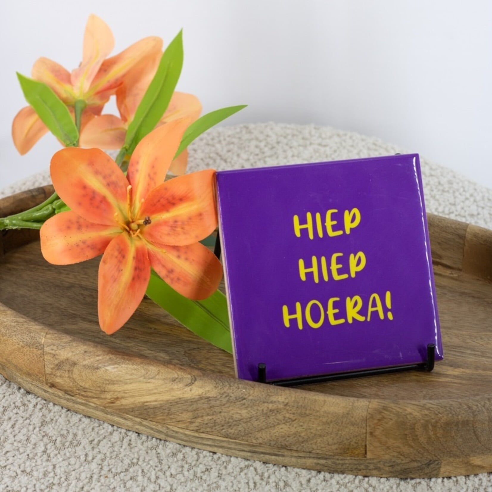 Homebound Tegeltje hiep hiep hoera