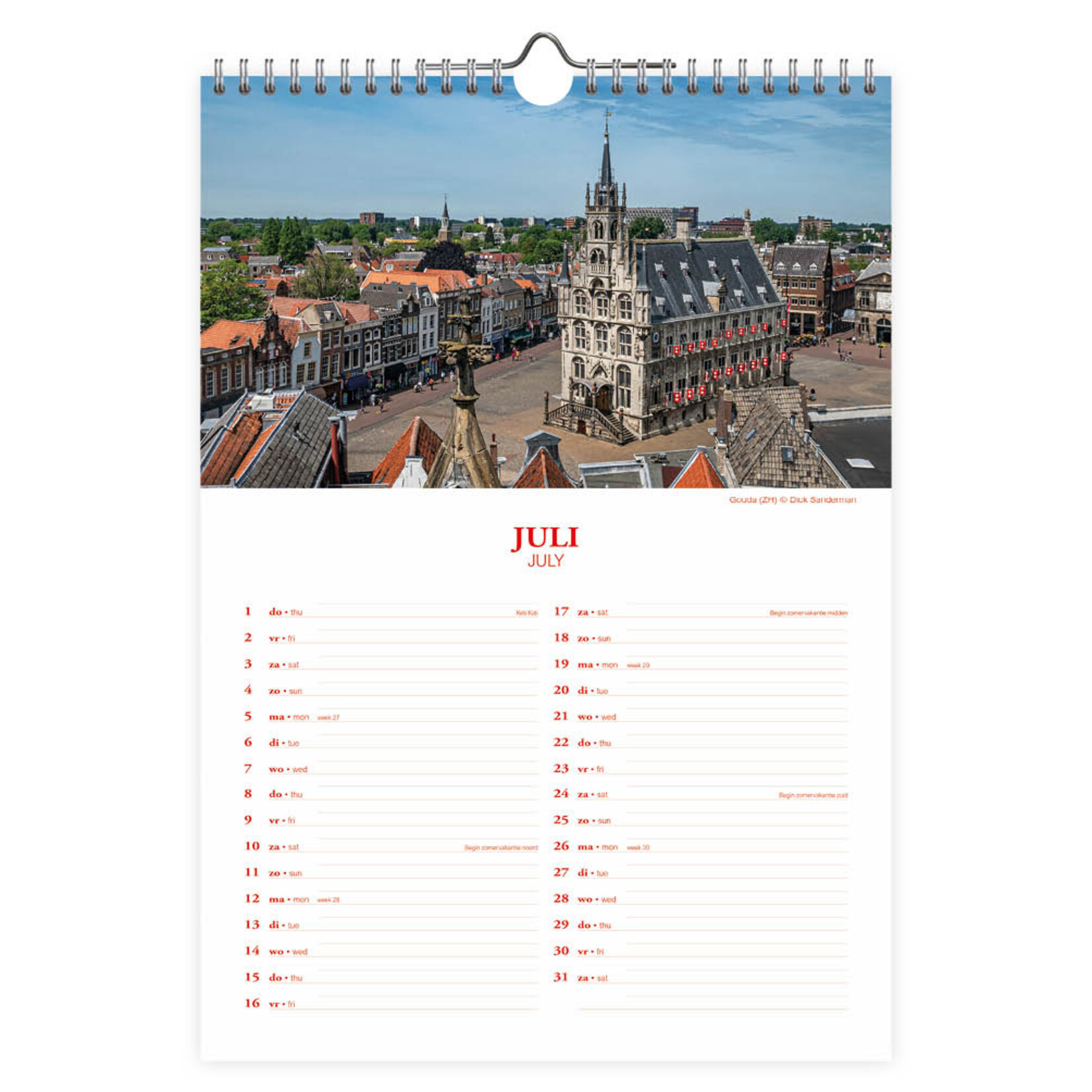 Nederland maandkalender Watermolen 2027