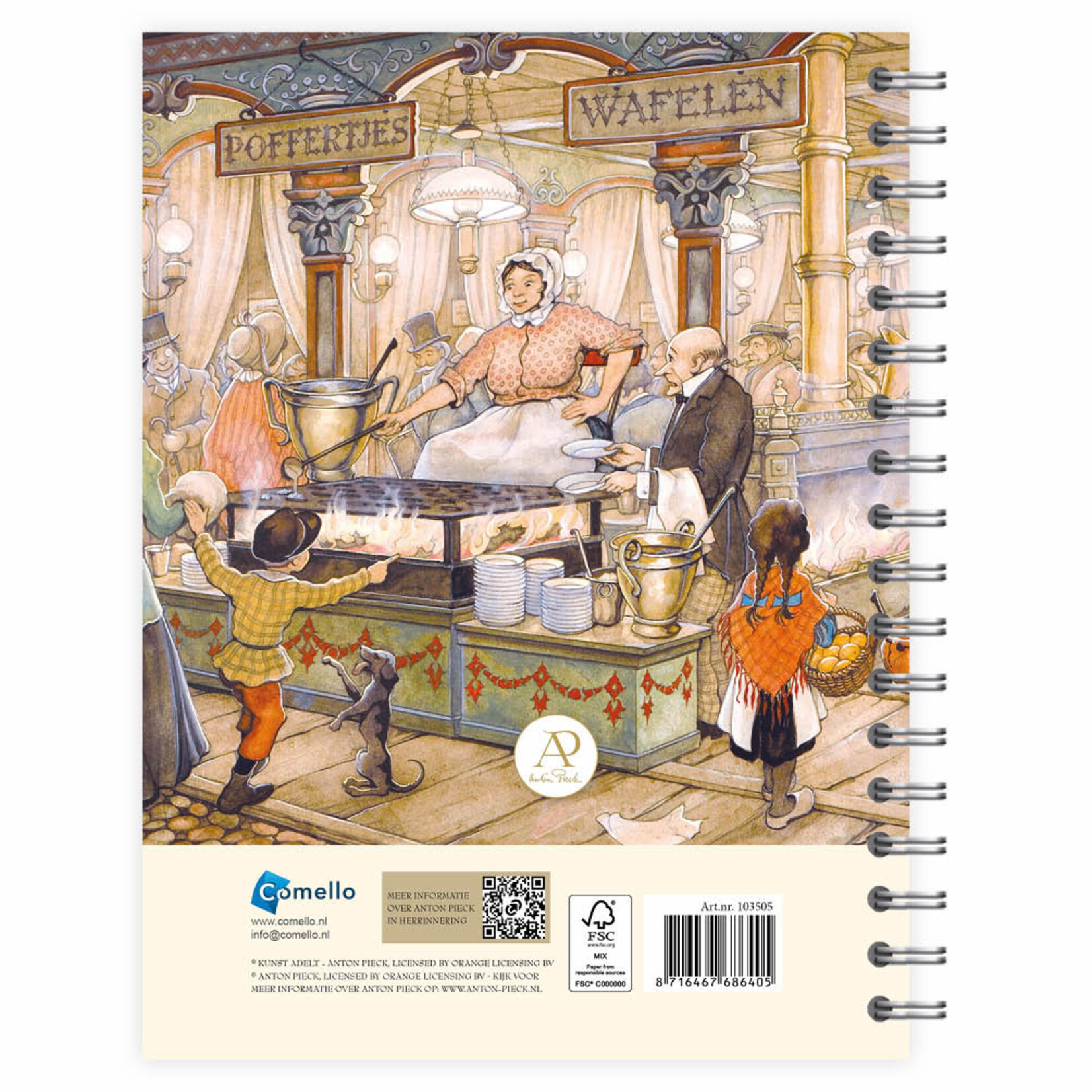 Anton Pieck bureau-agenda Poffertjes en Wafelen 2027