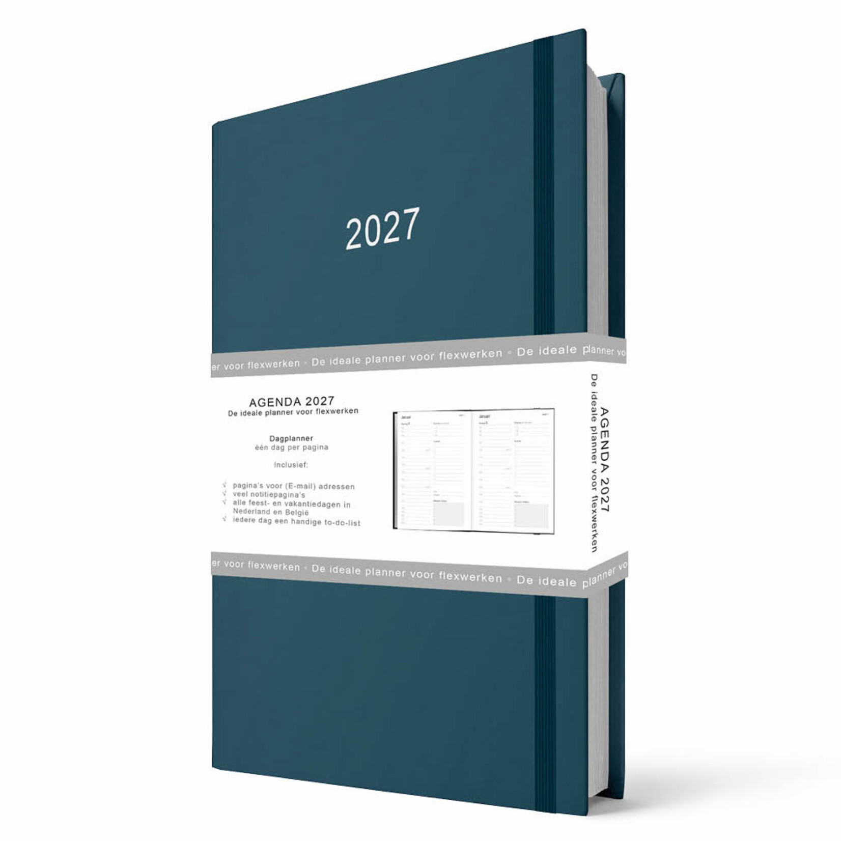 Flexwerk- / thuiswerkagenda A5 blauw 2027