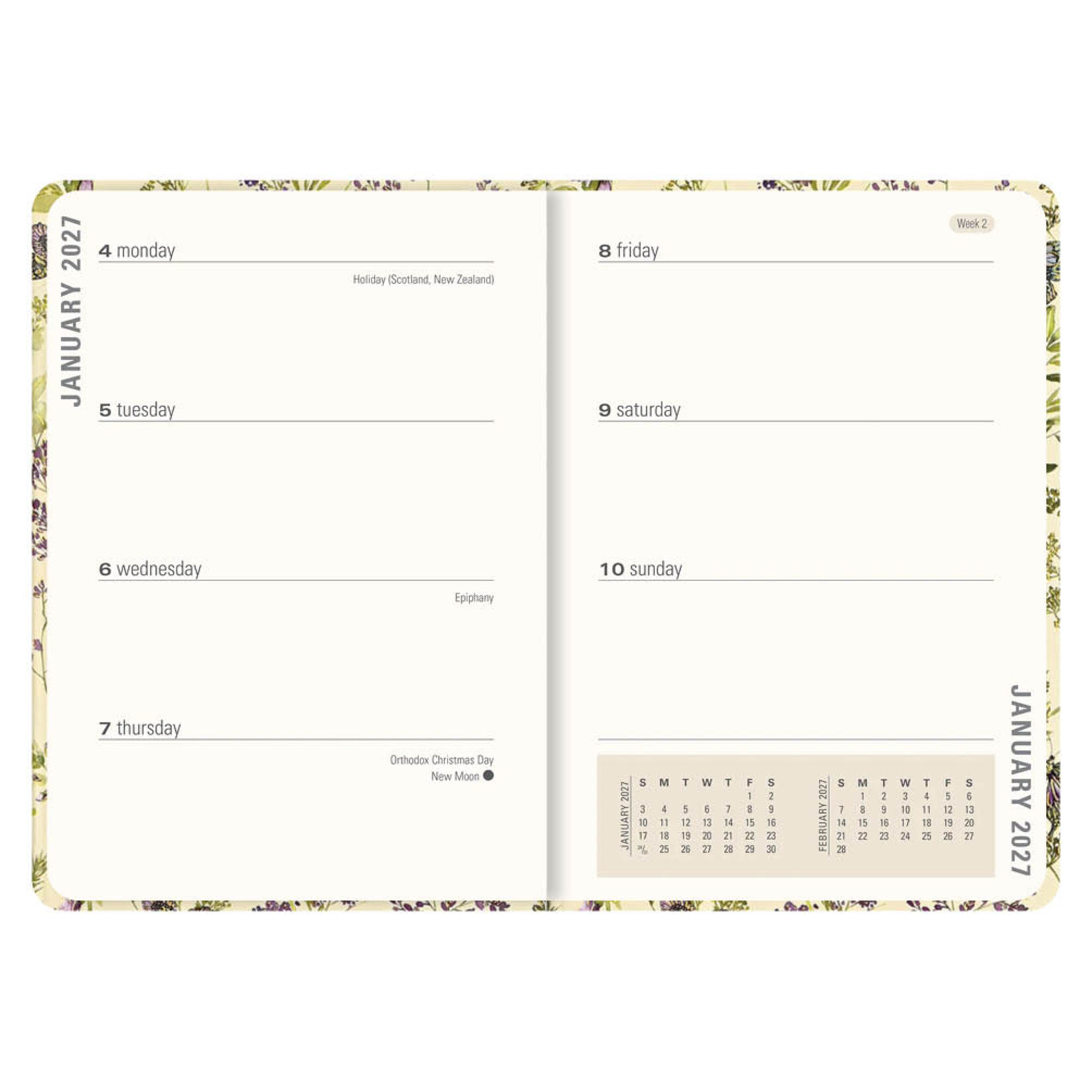 Amethyst Butterflies Compact diary 16-mnds 2027