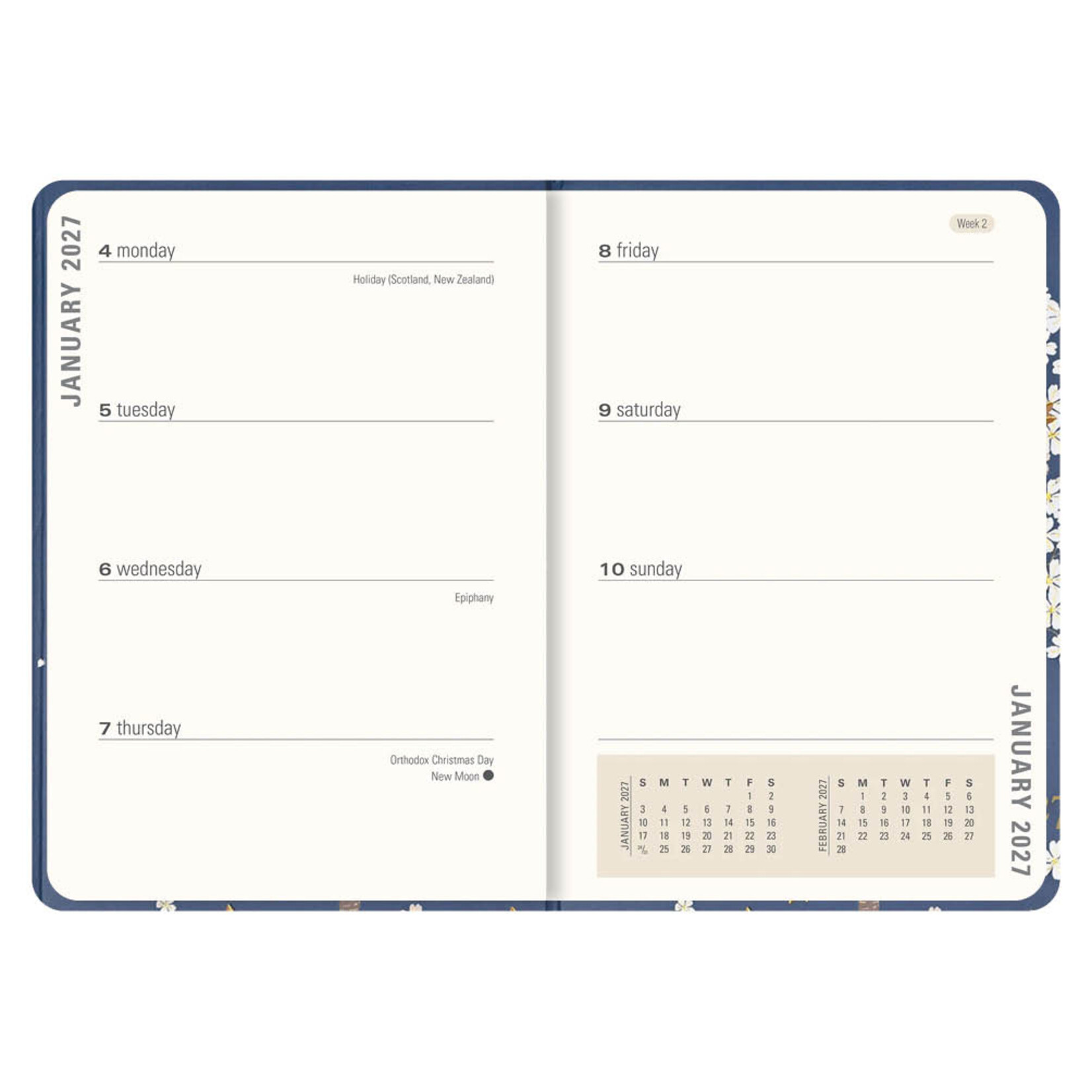 Falling Blossoms Compact diary 16-mnds 2027