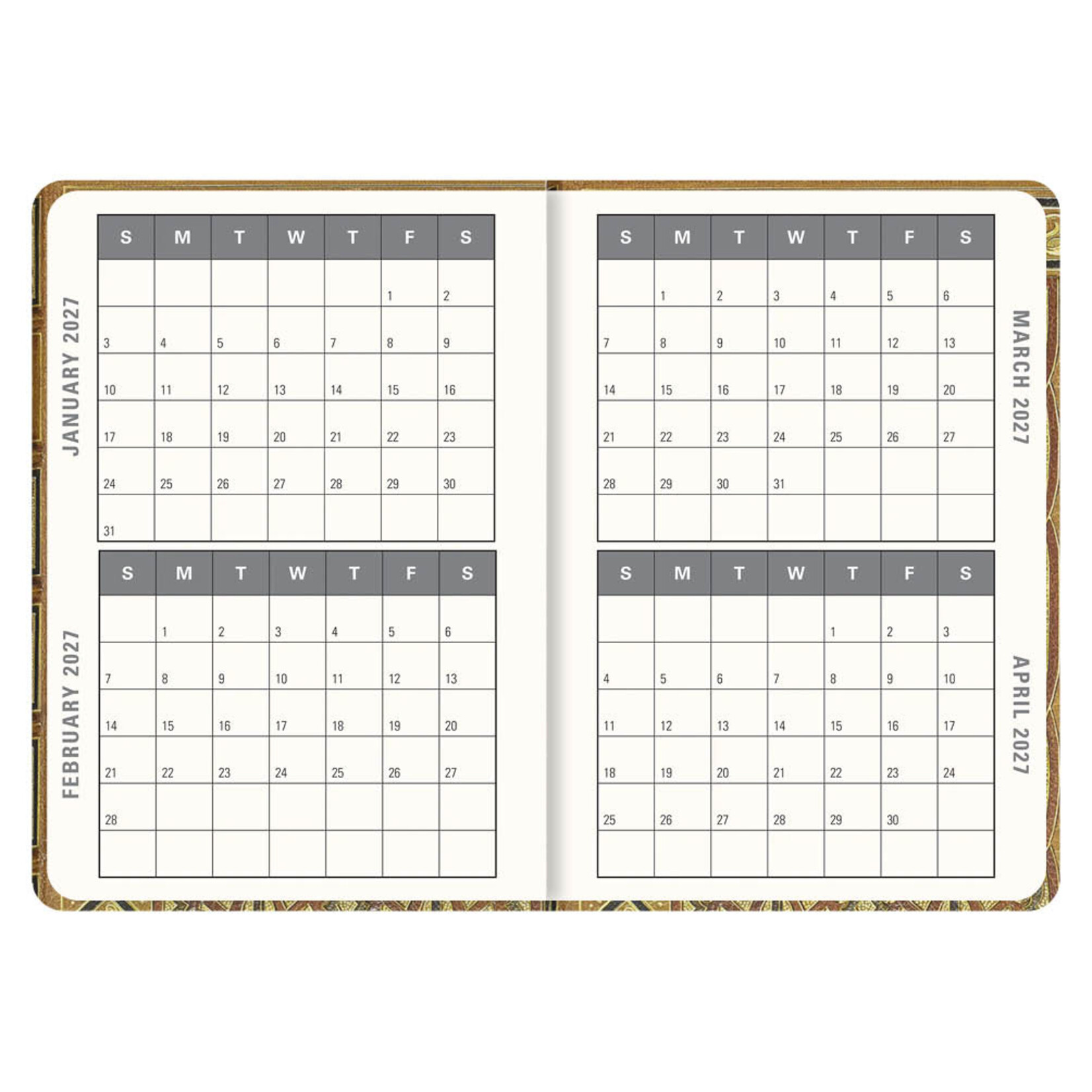 Art Nouveau Compact diary 16-mnds 2027