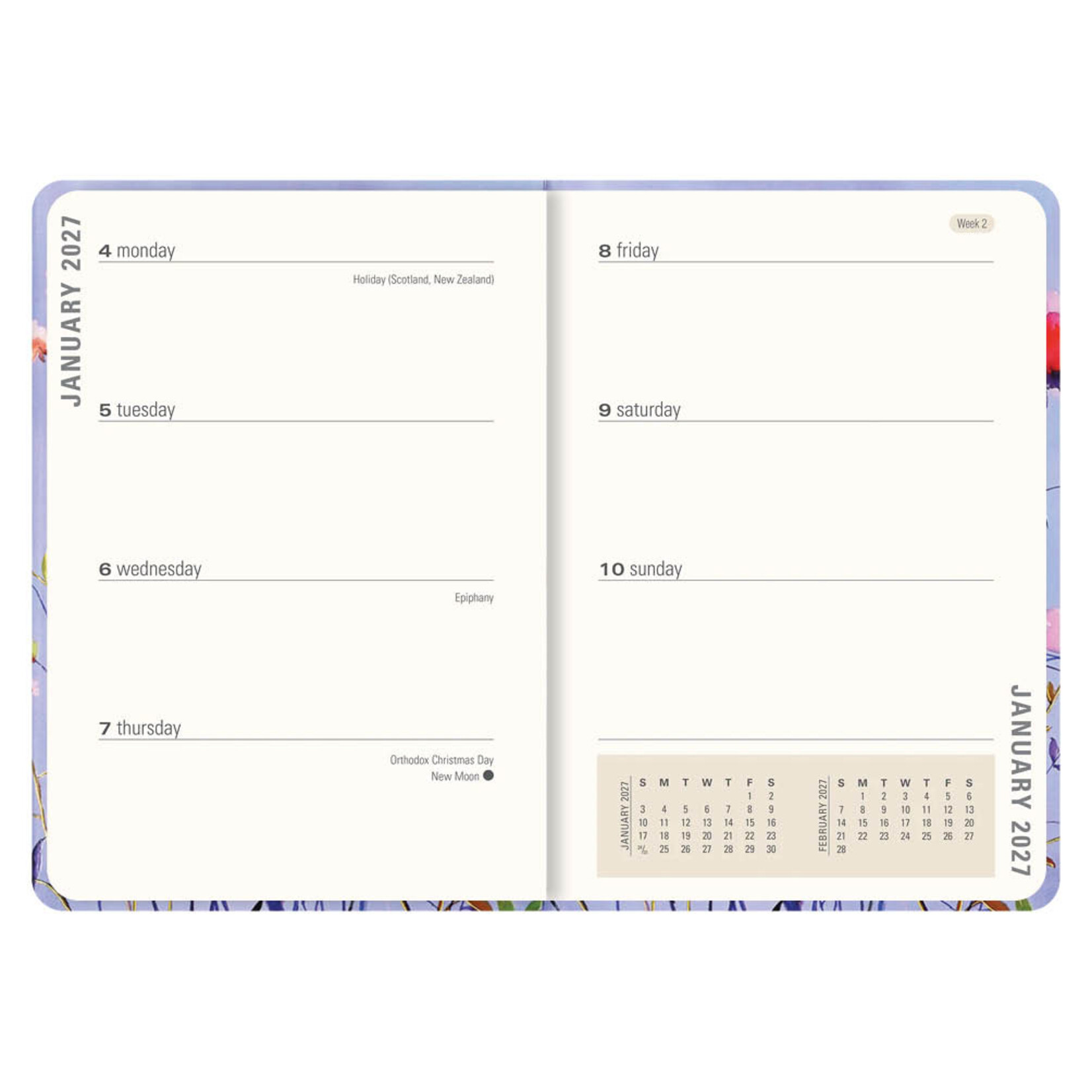 Lavender Wildflowers Compact diary 16- mnds 2027